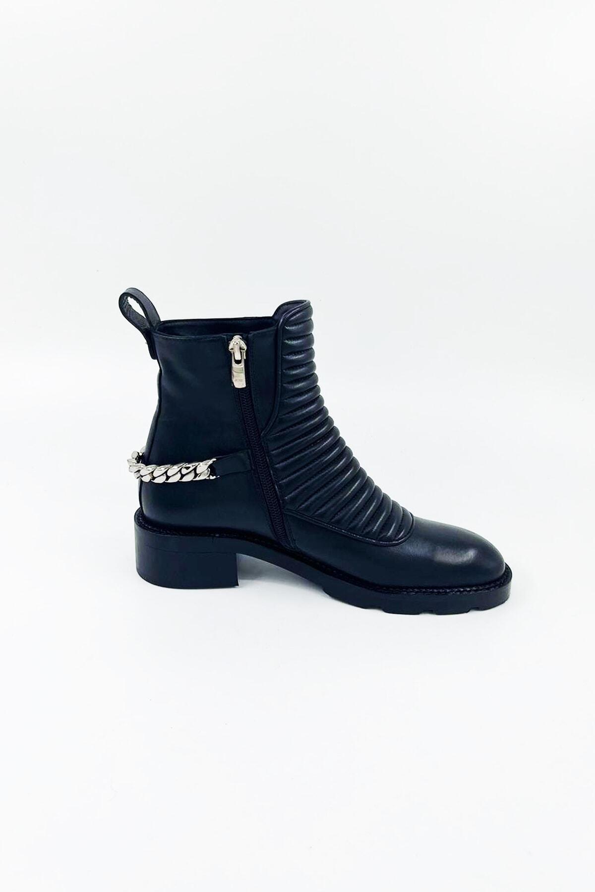 Kadın Deri Bot Siyah