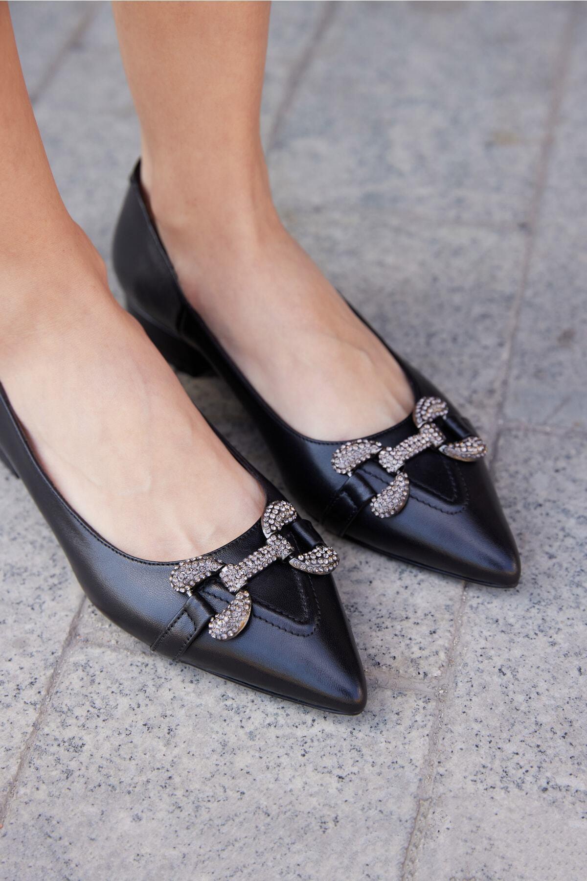 Kadın Deri Babet Siyah