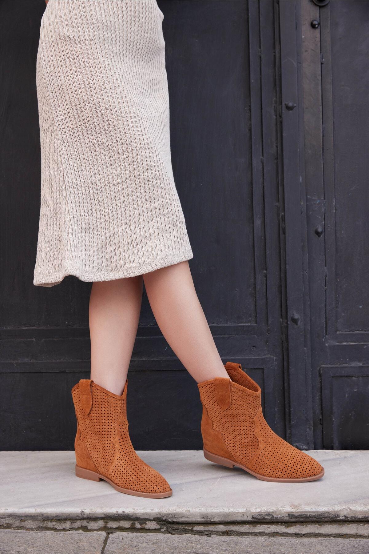 Kadın Taba Hakiki Deri Yazlık Bot