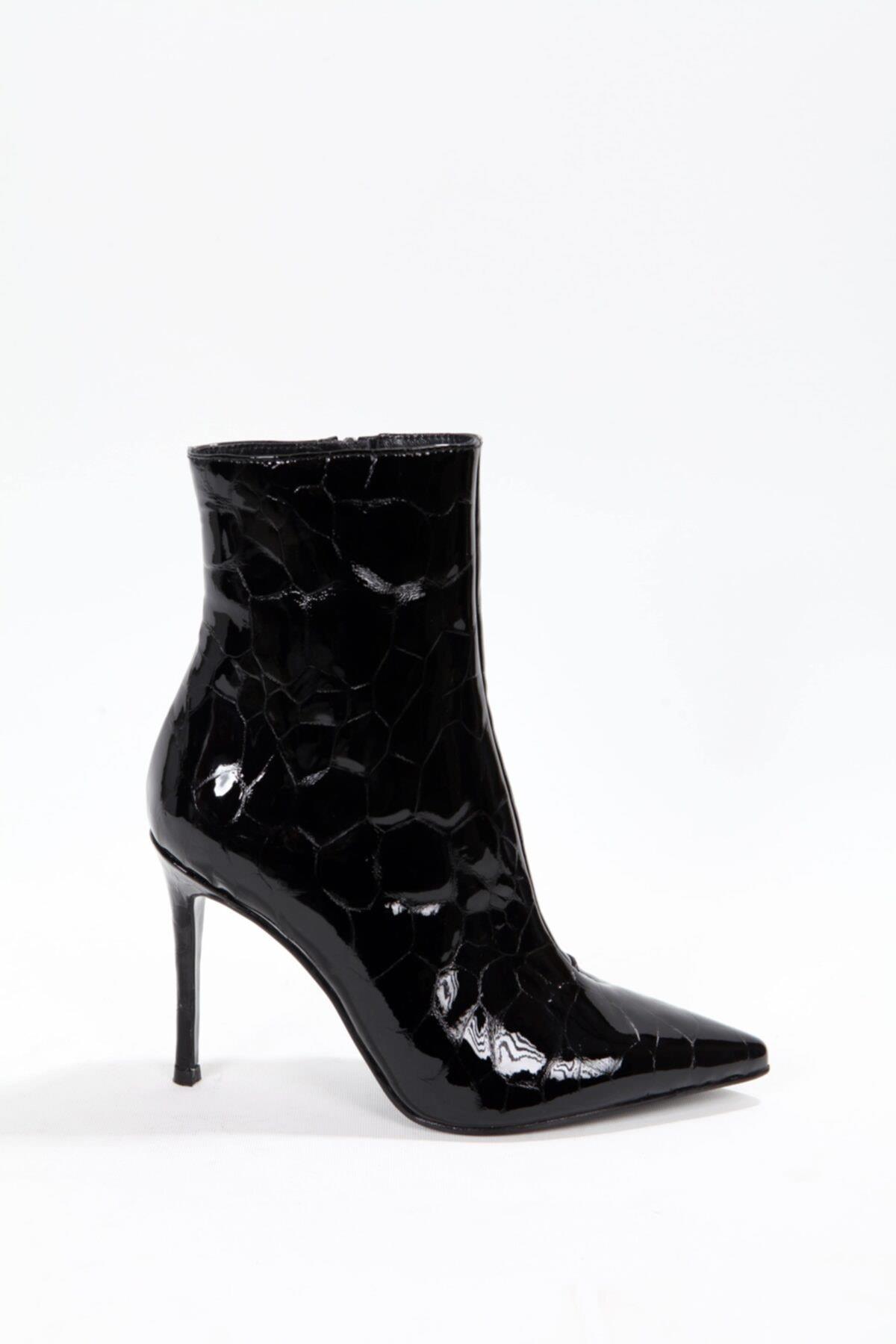 Kadın Siyah Kroko Bot