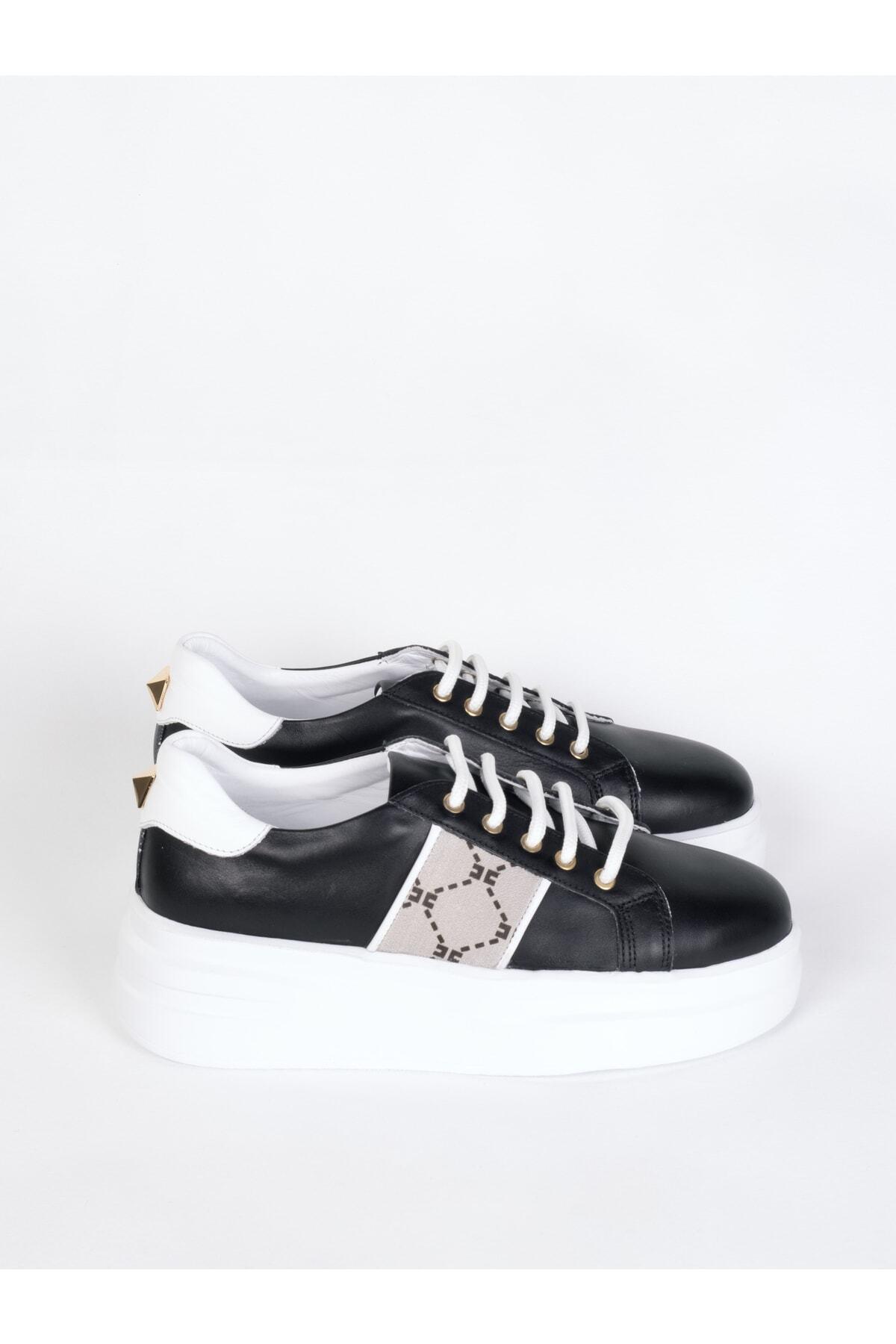 Kadın Hakiki Deri Aksesuar Detaylı Sneaker