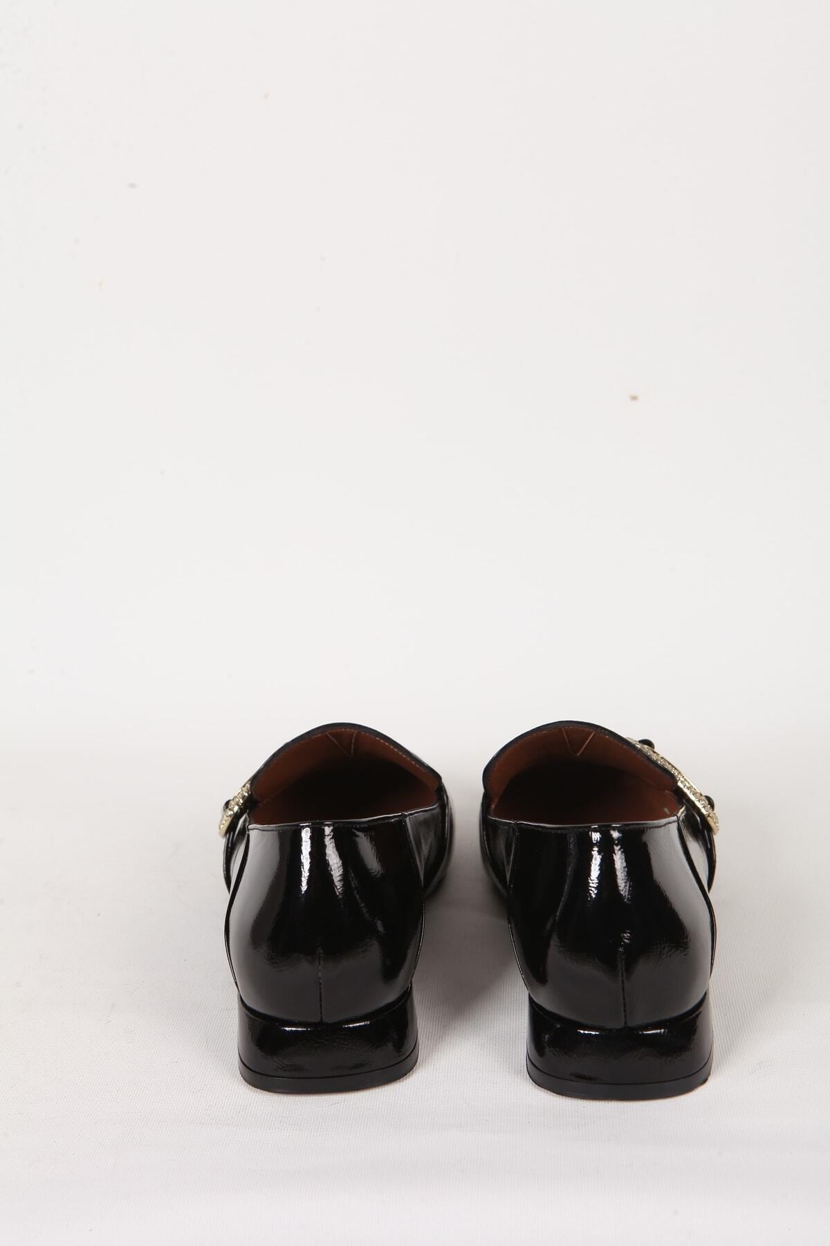 Kadın Deri Ayakkabı Siyah Rugan