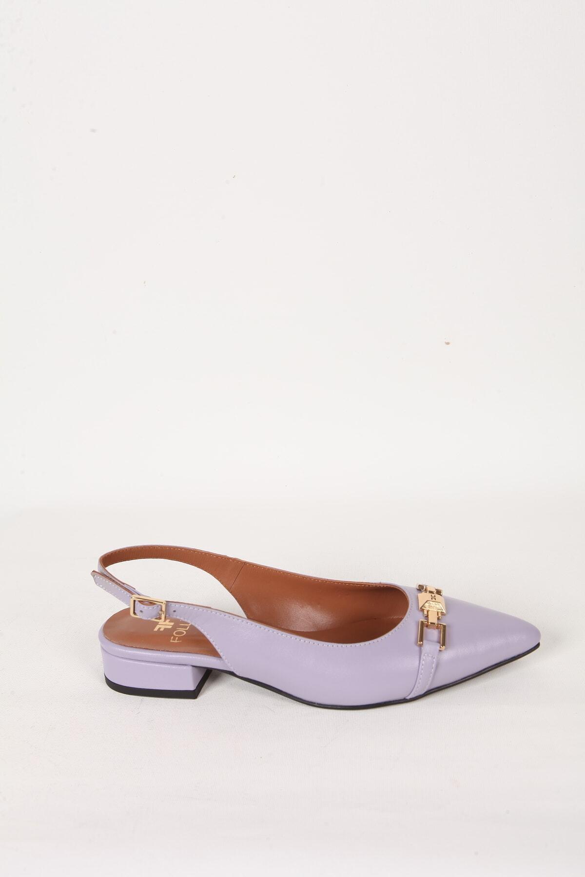 Kadın Siyah Hakiki Deri Topuklu Sandalet