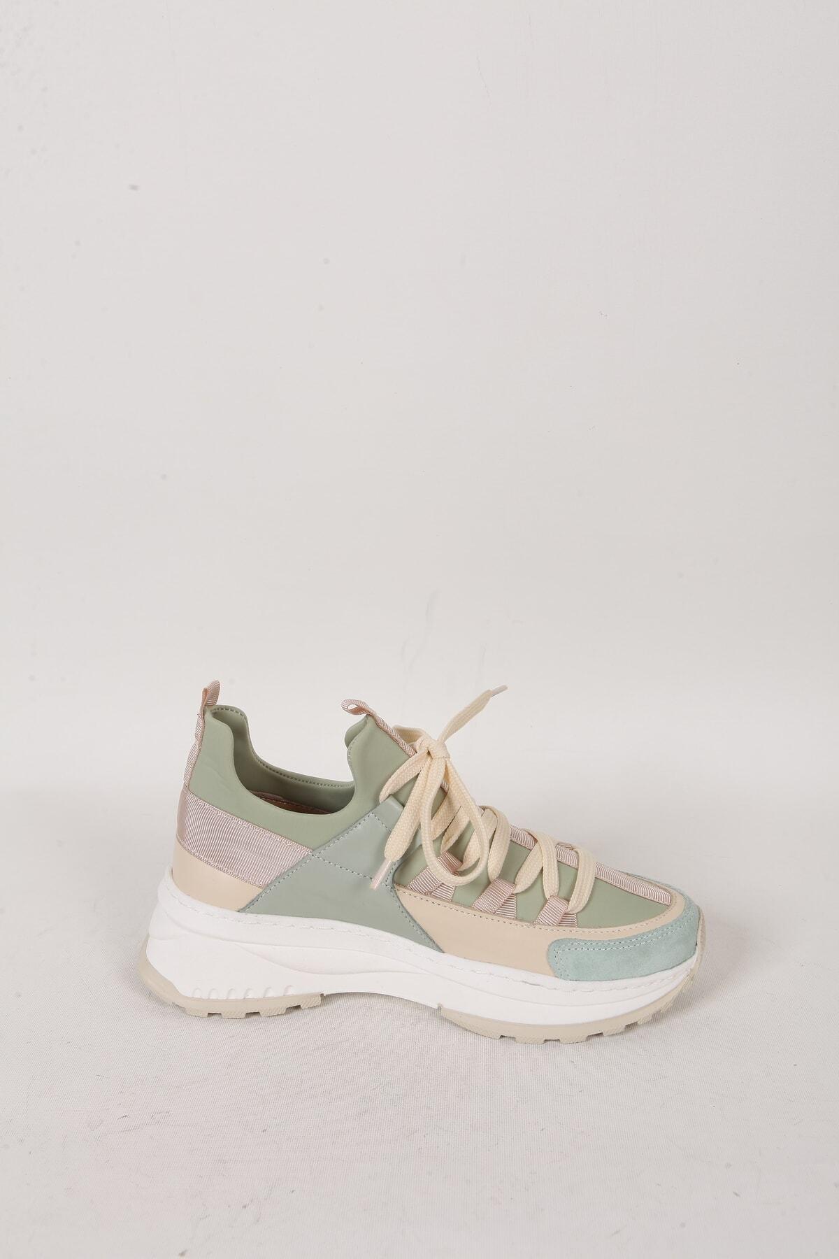 Kadın Deri Sneaker Yeşil