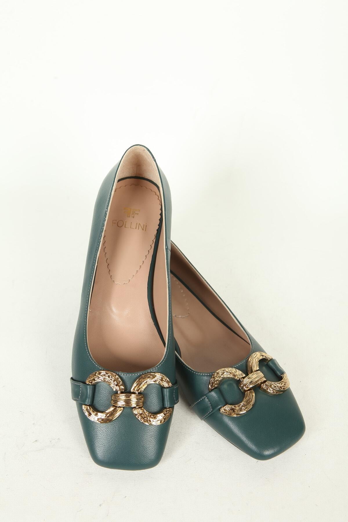 Kadın Deri Babet Yeşil