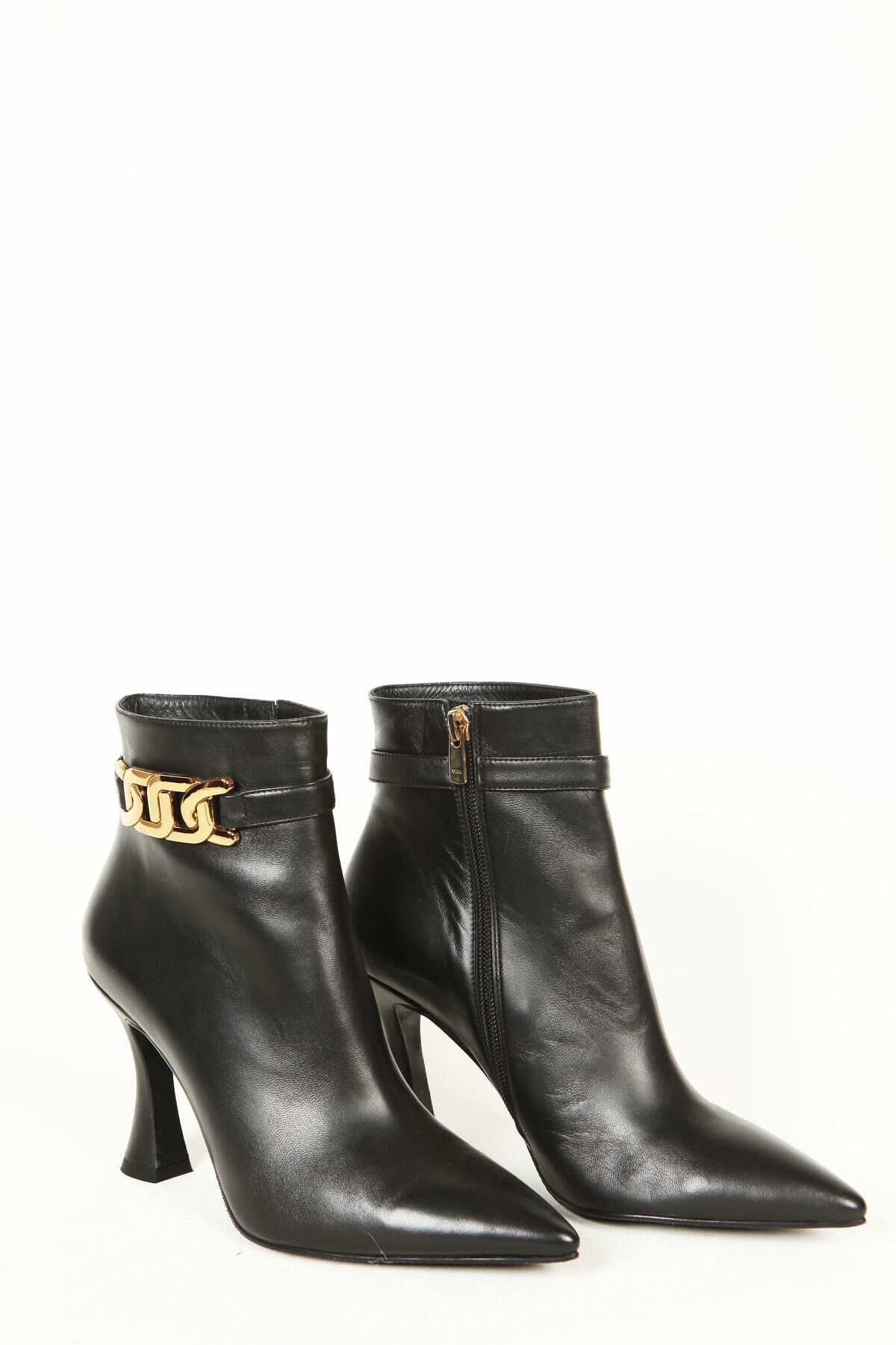 Kadın Deri Bot Siyah