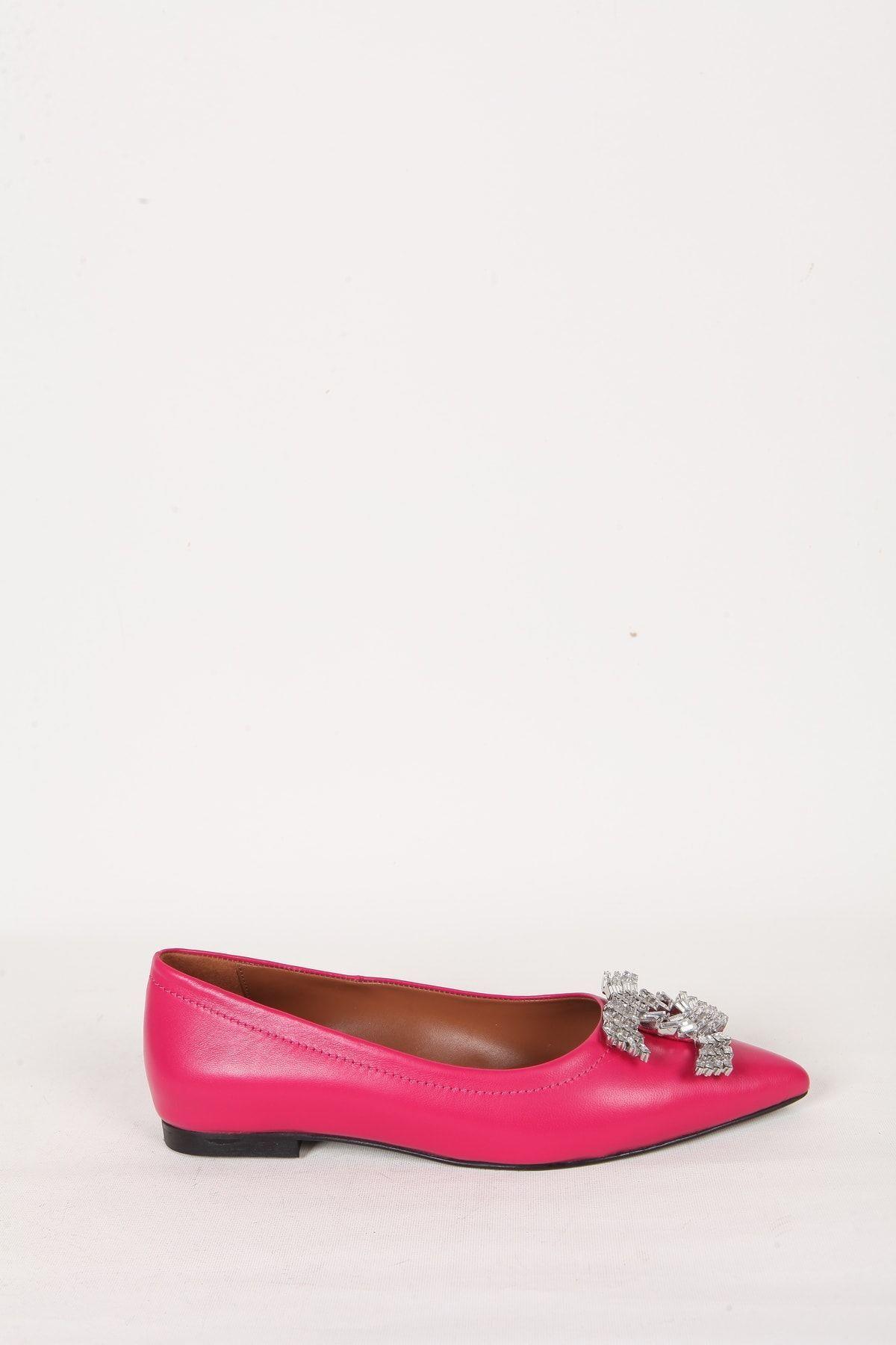 Kadın Deri Babet Fuşya