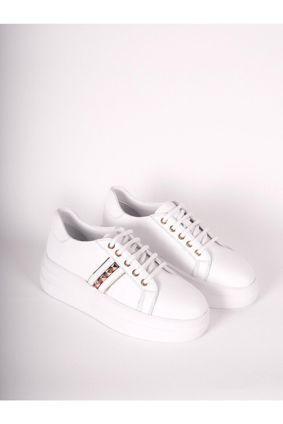 Kadın Deri Sneaker Beyaz