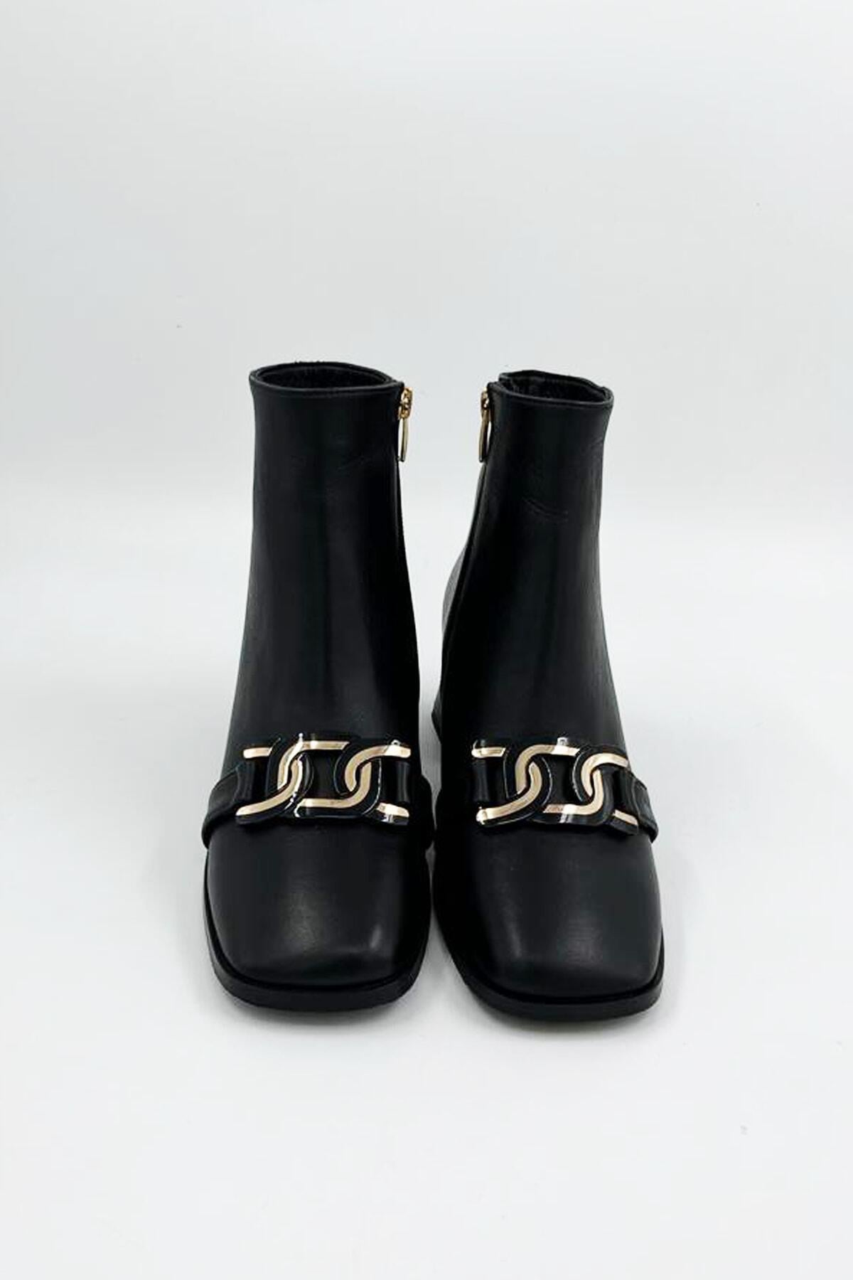 Kadın Deri Bot Siyah