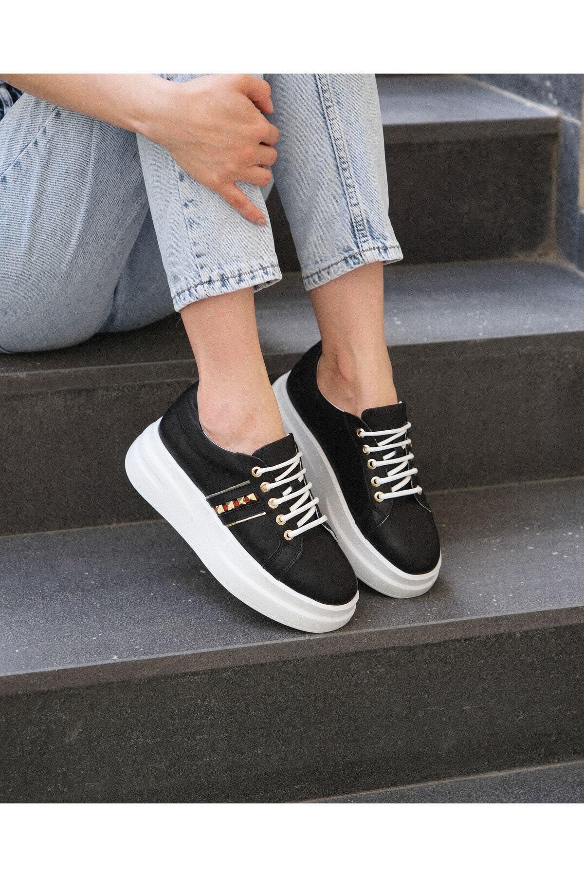 Kadın Deri Sneaker Beyaz