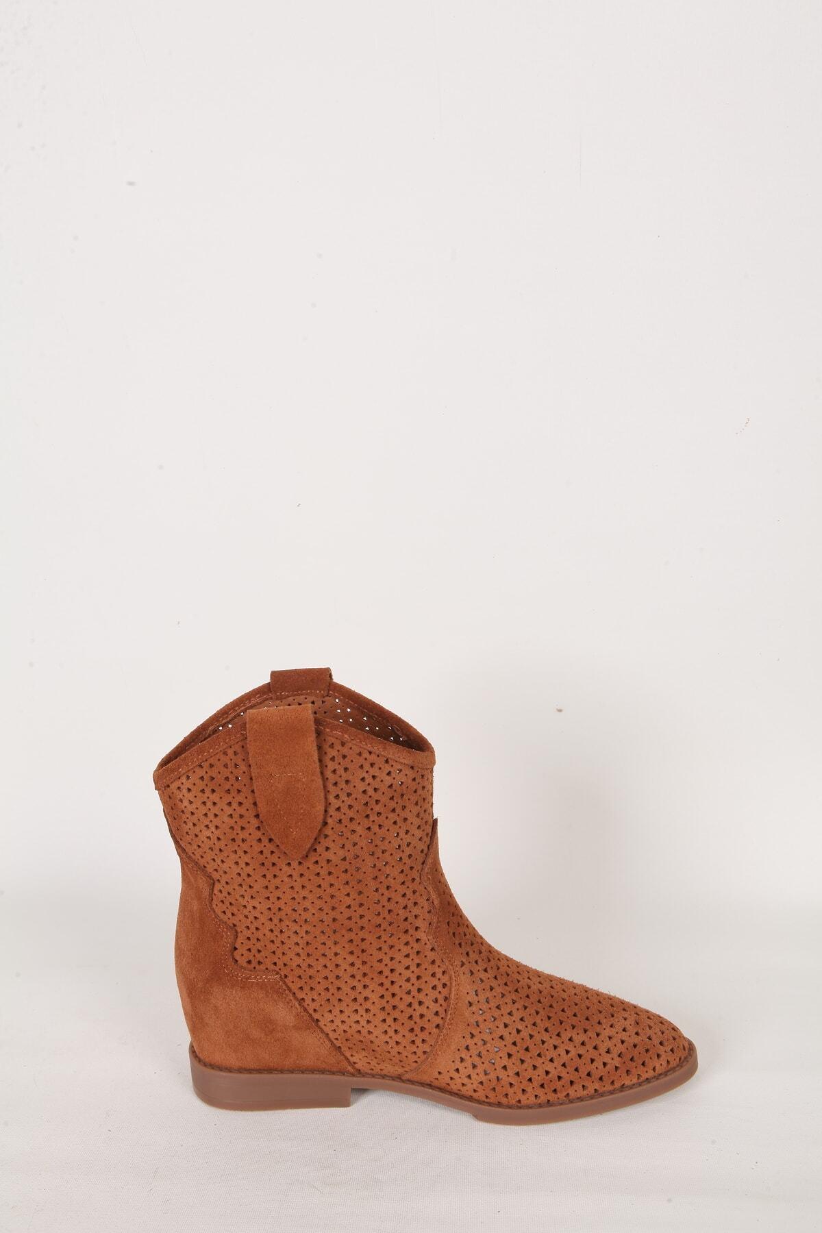 Kadın Taba Hakiki Deri Yazlık Bot