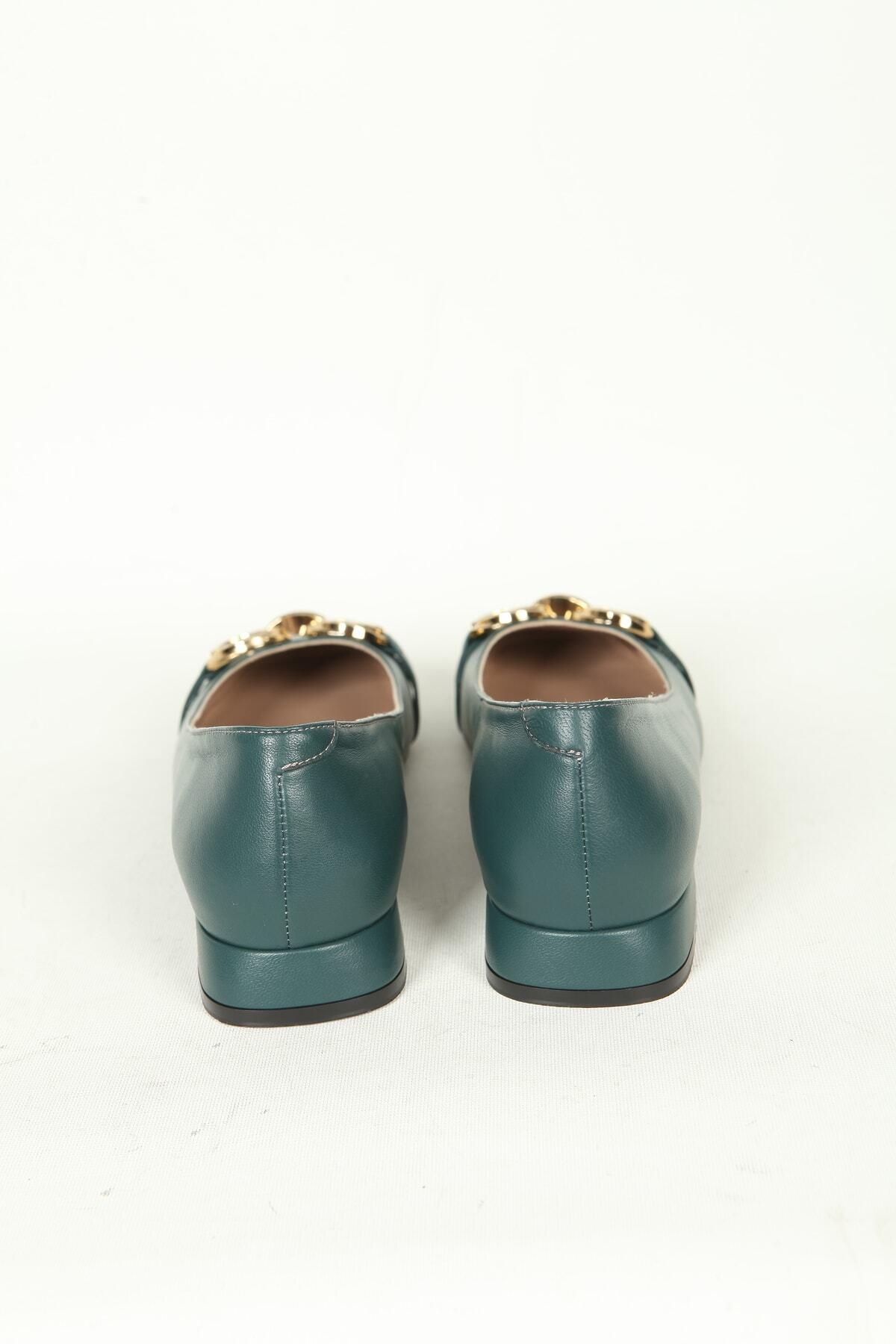 Kadın Deri Babet Yeşil