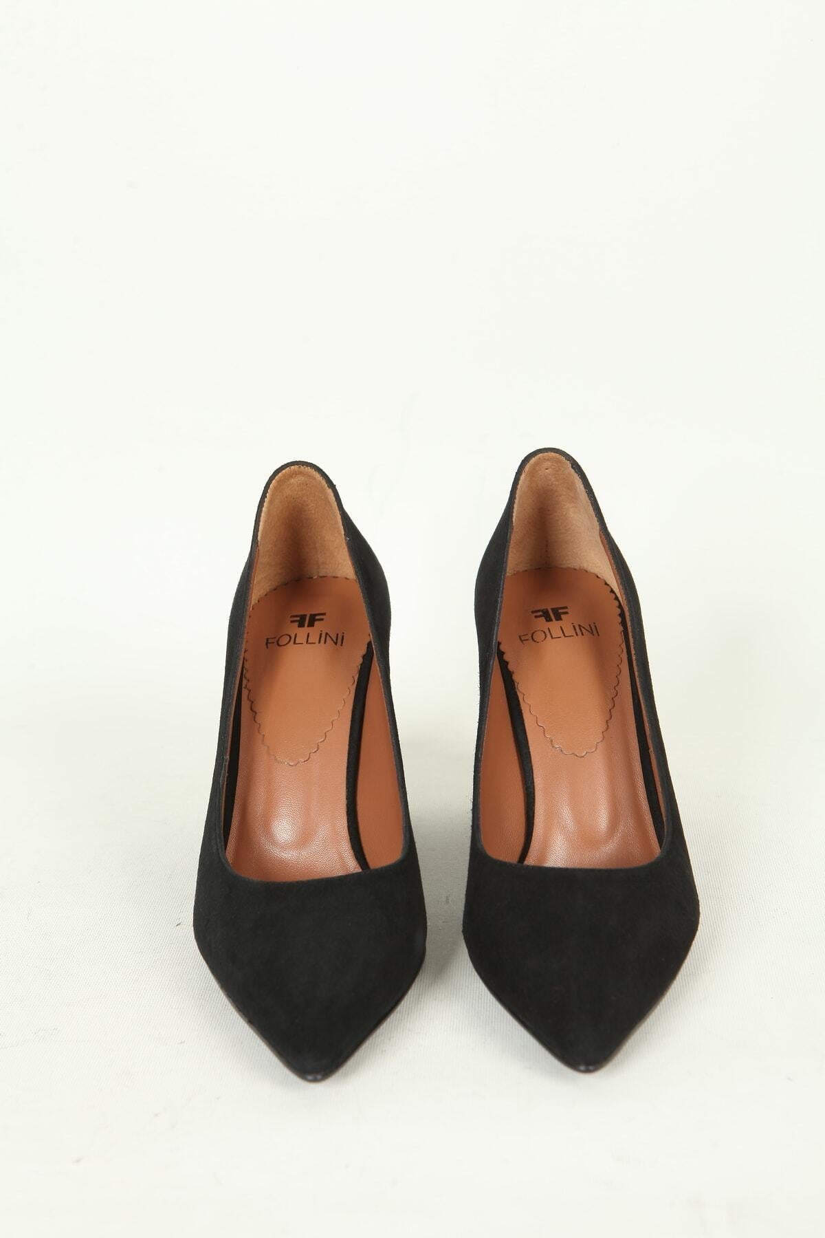 Kadın Deri Ayakkabı Siyah Süet