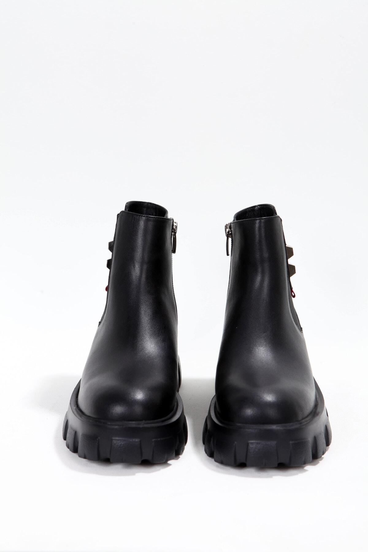 Kadın Deri Bot Siyah