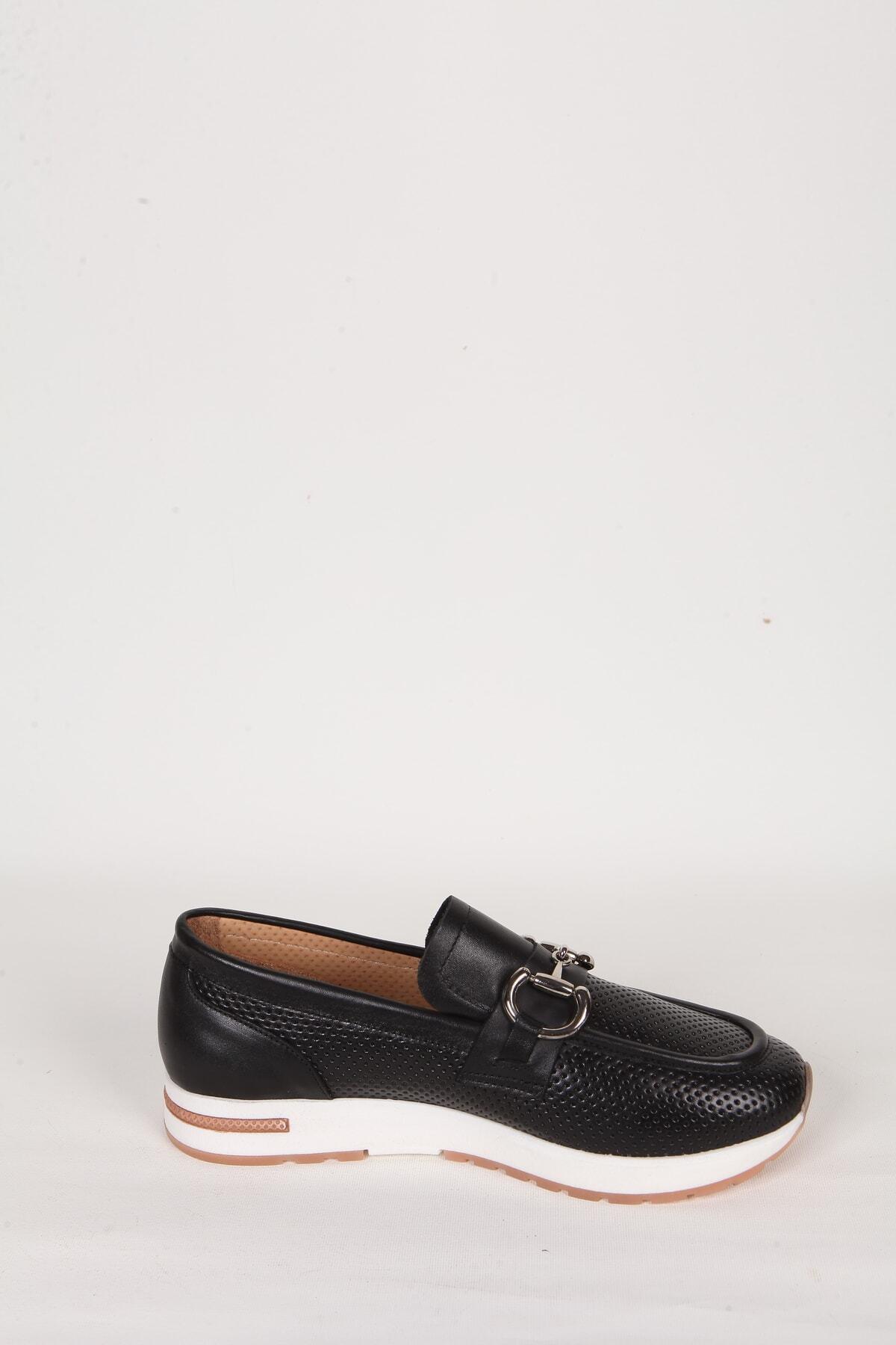 Kadın Siyah Hakiki Deri Loafer