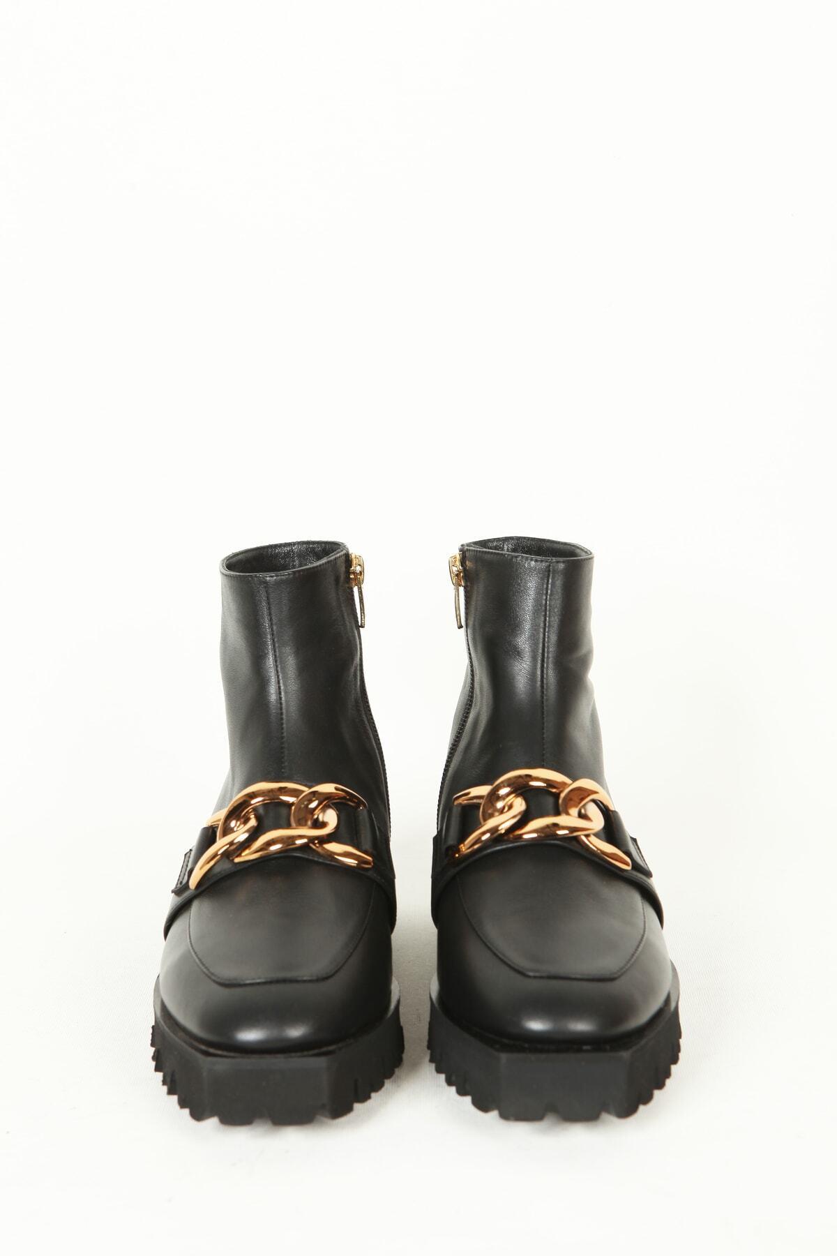 Kadın Deri Bot Siyah