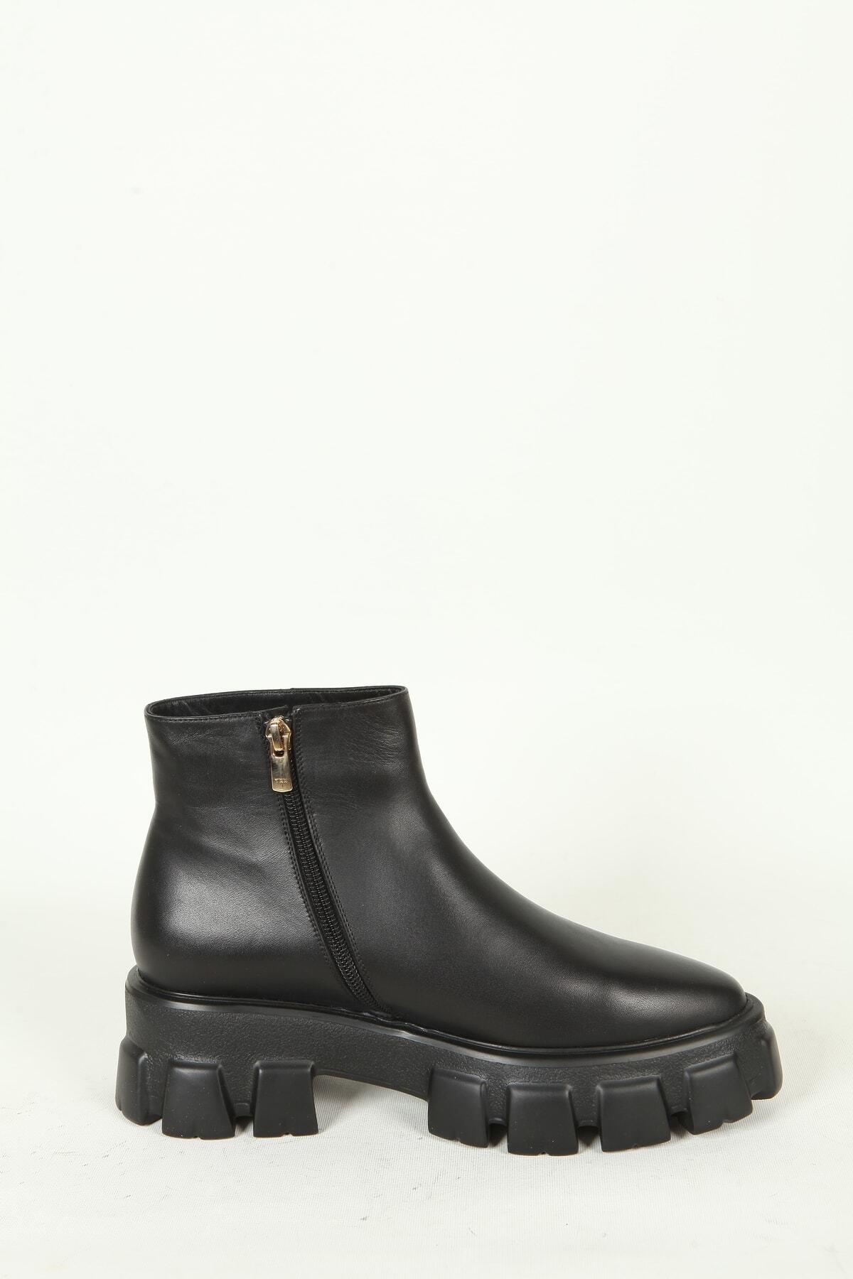 Kadın Deri Bot Siyah