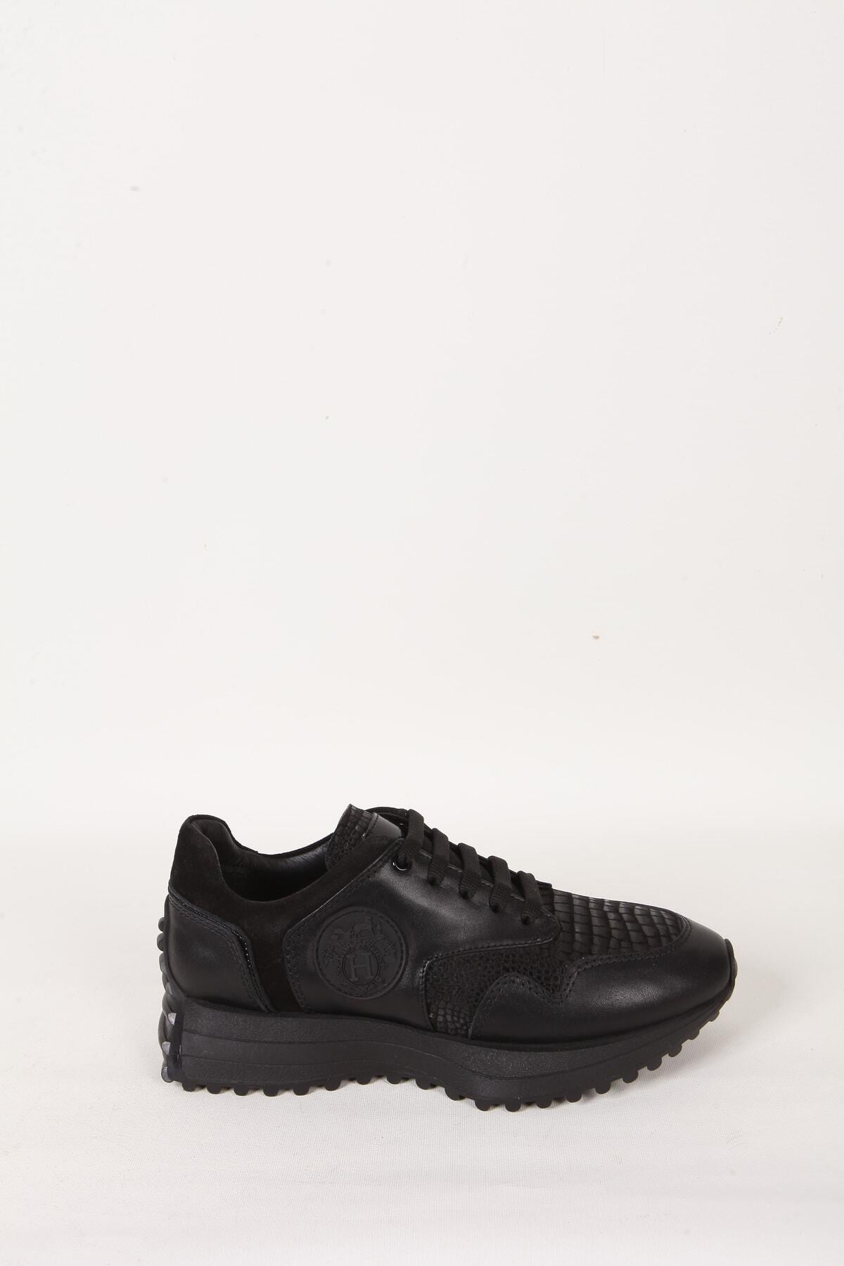 Kadın Deri Sneaker Siyah