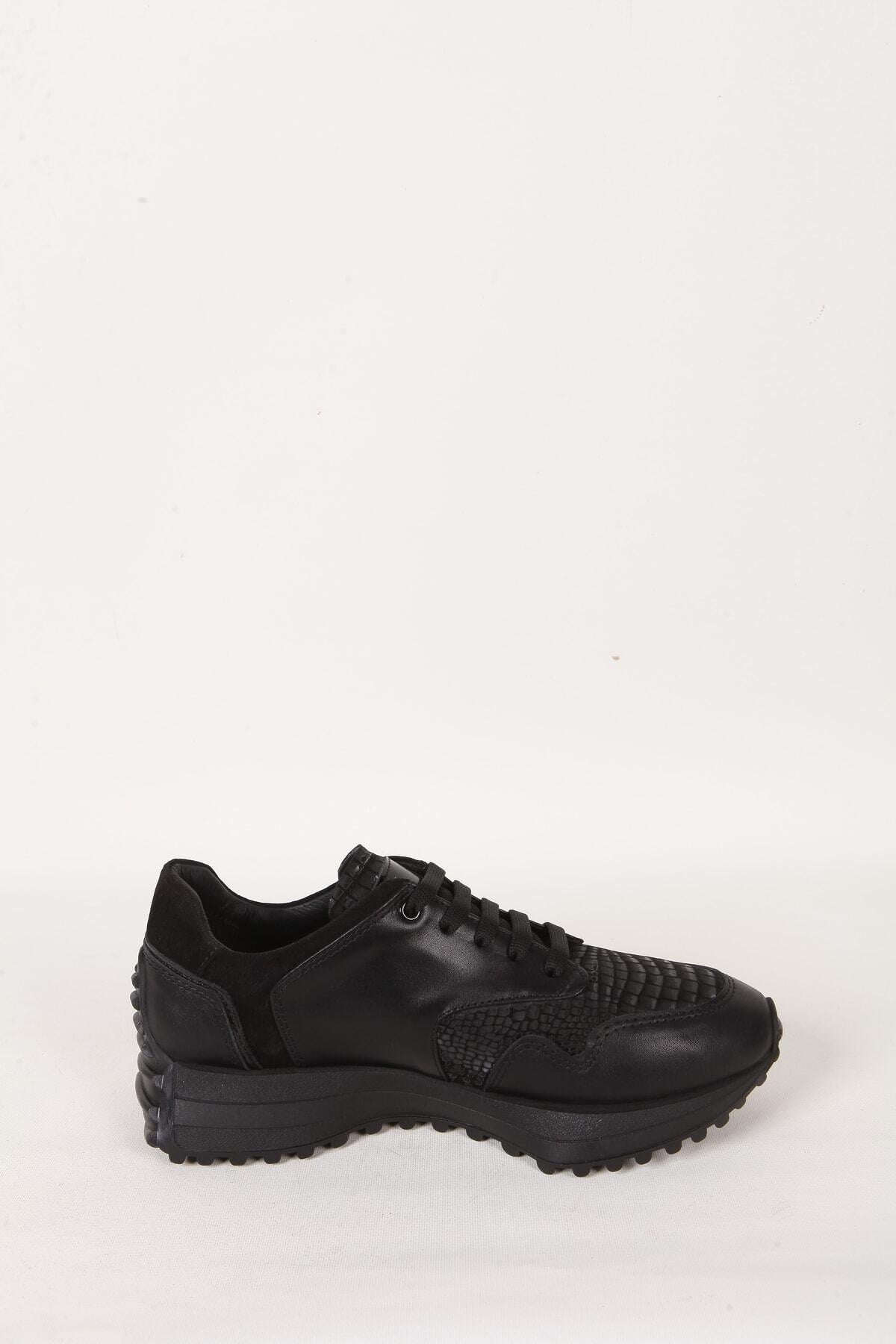 Kadın Deri Sneaker Siyah