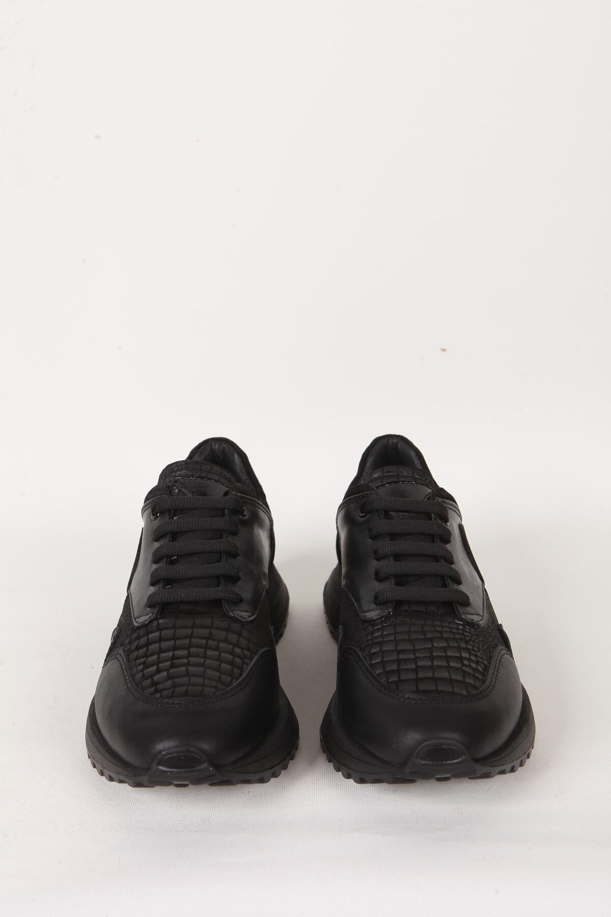 Kadın Deri Sneaker Siyah