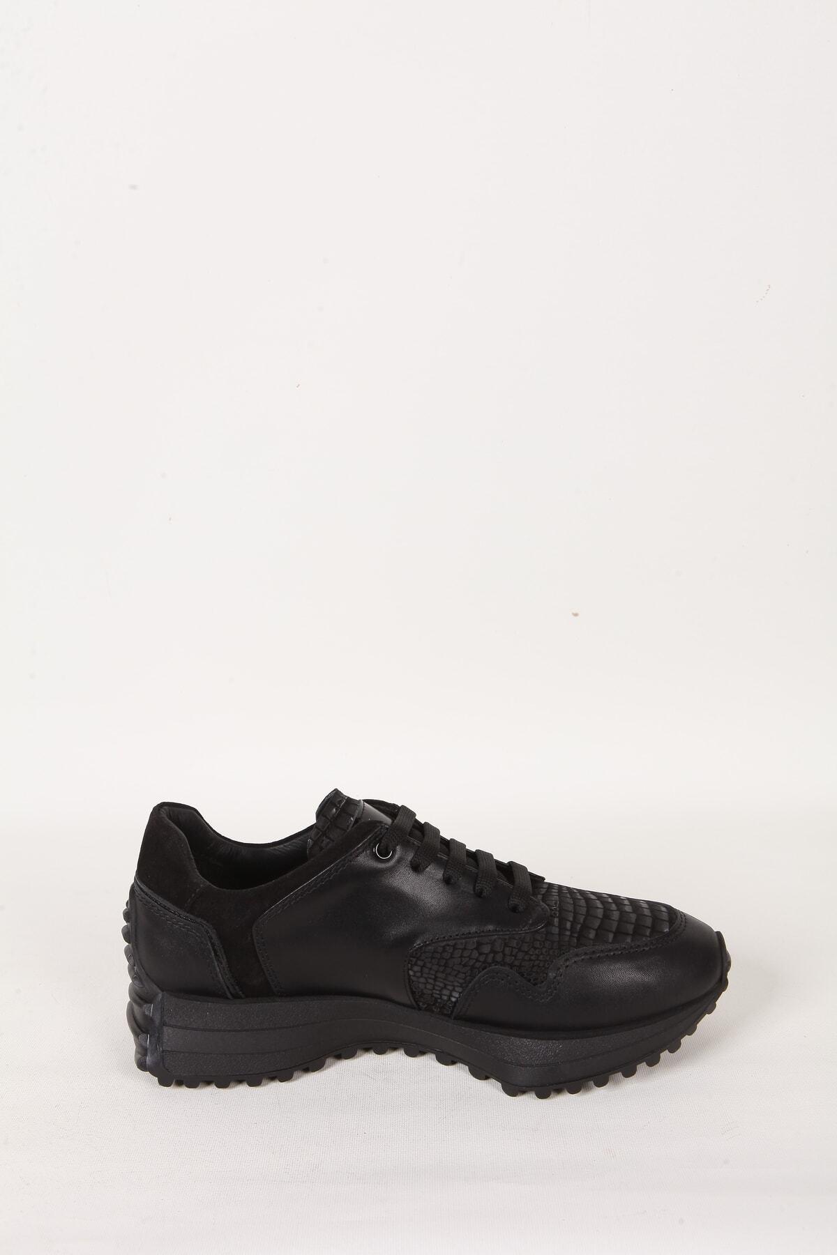Kadın Deri Sneaker Siyah
