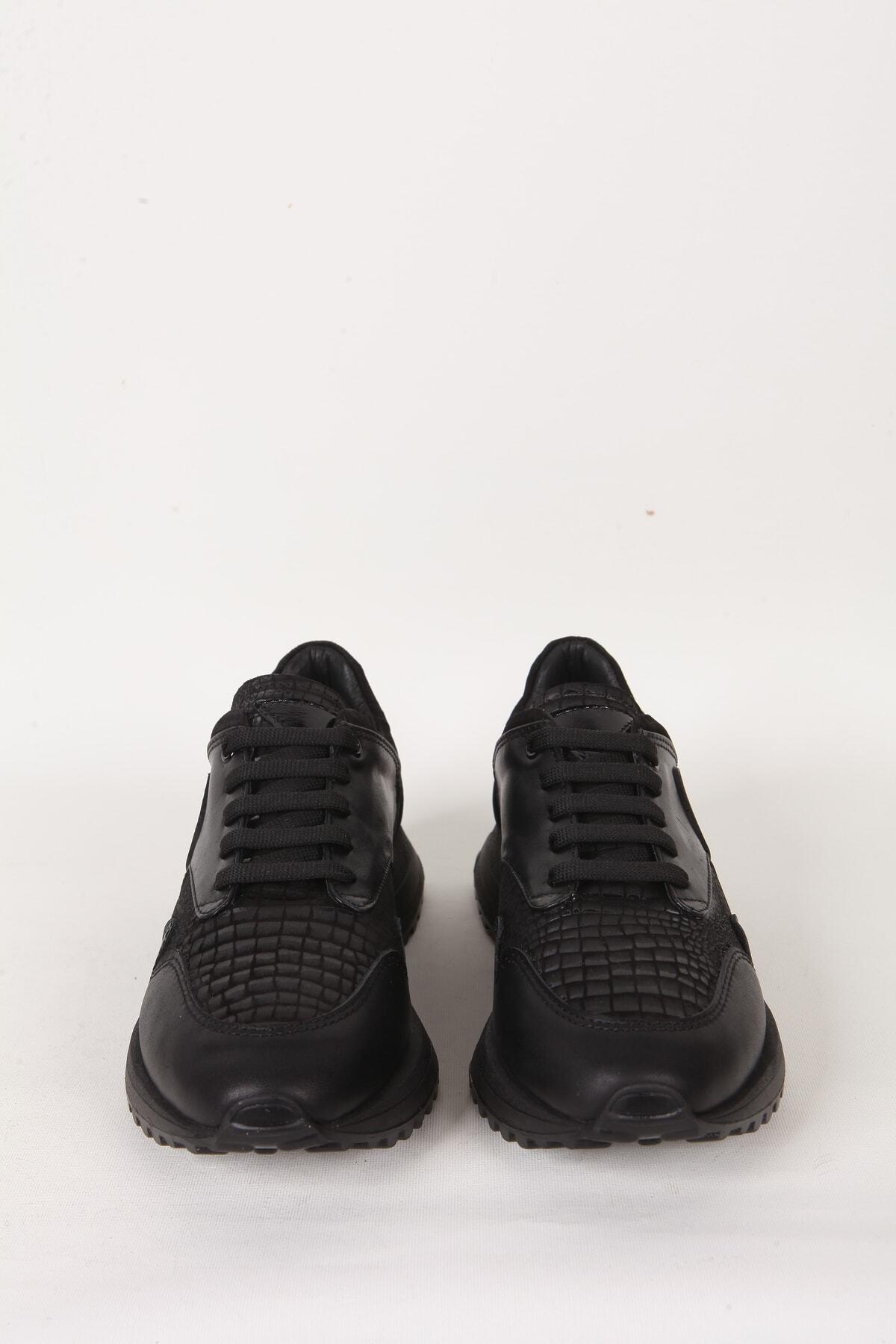 Kadın Deri Sneaker Siyah