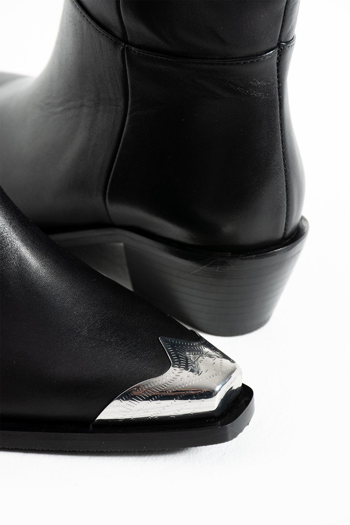 Kadın Hakiki Deri Çizme Siyah