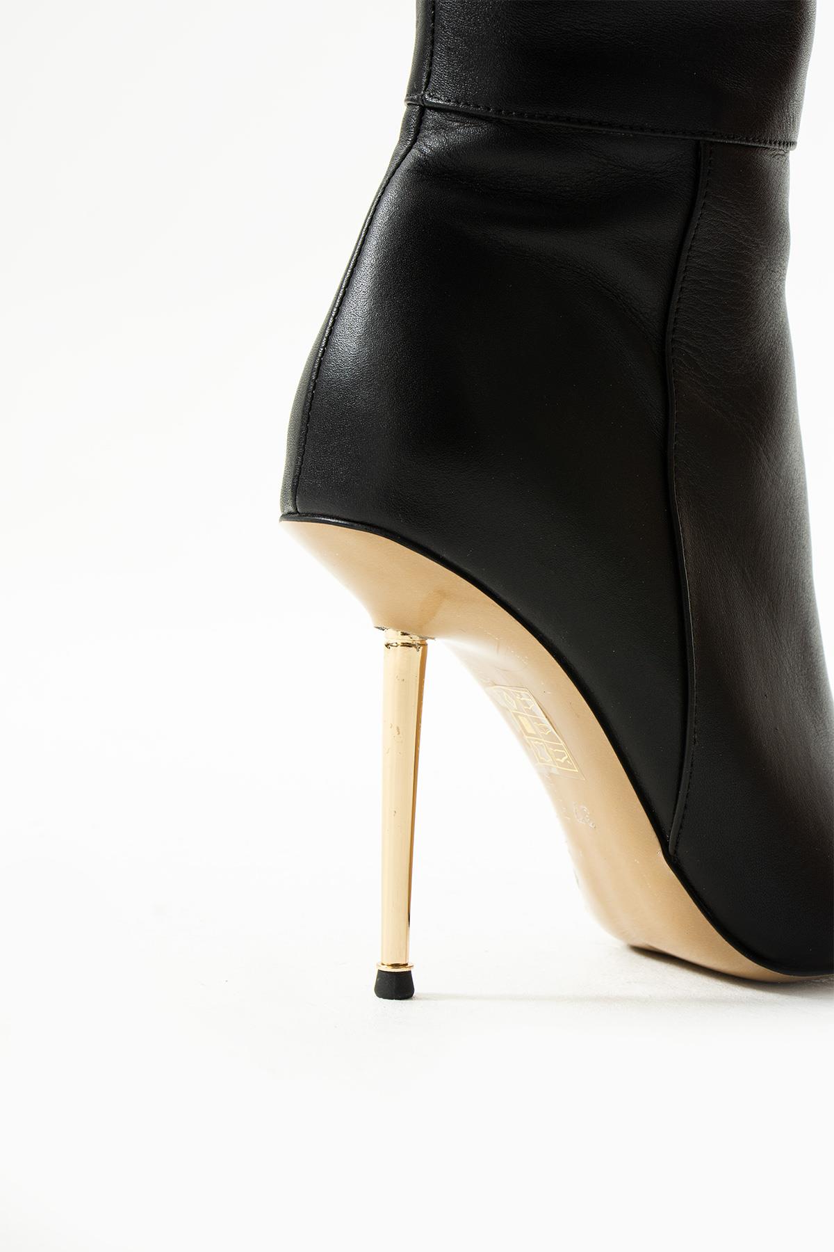 Kadın Hakiki Deri Çizme Siyah