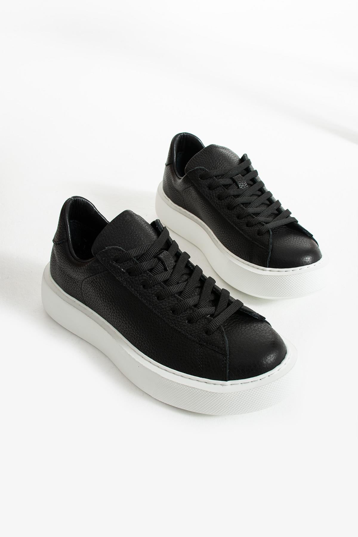 Kadın Hakiki Deri Sneaker Siyah