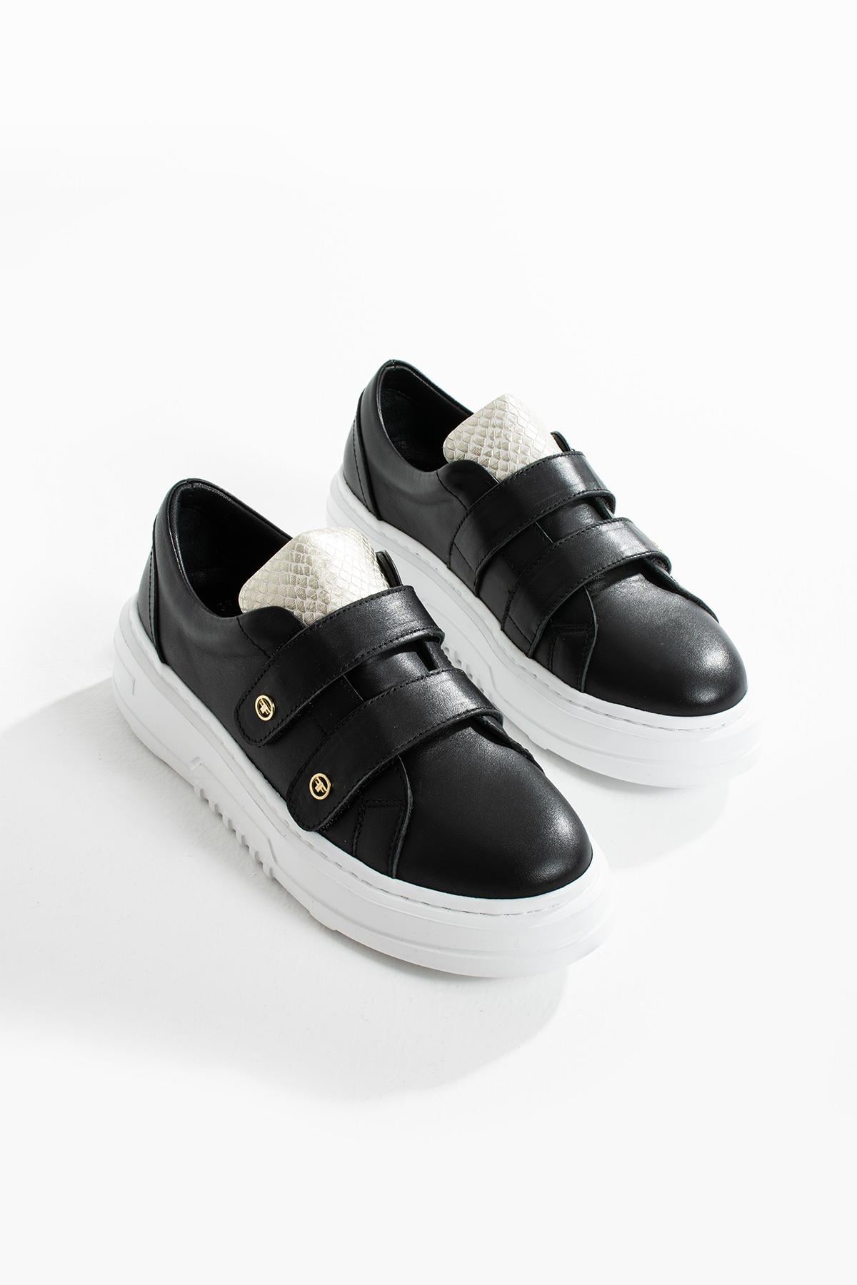 Kadın Hakiki Deri Sneaker Siyah