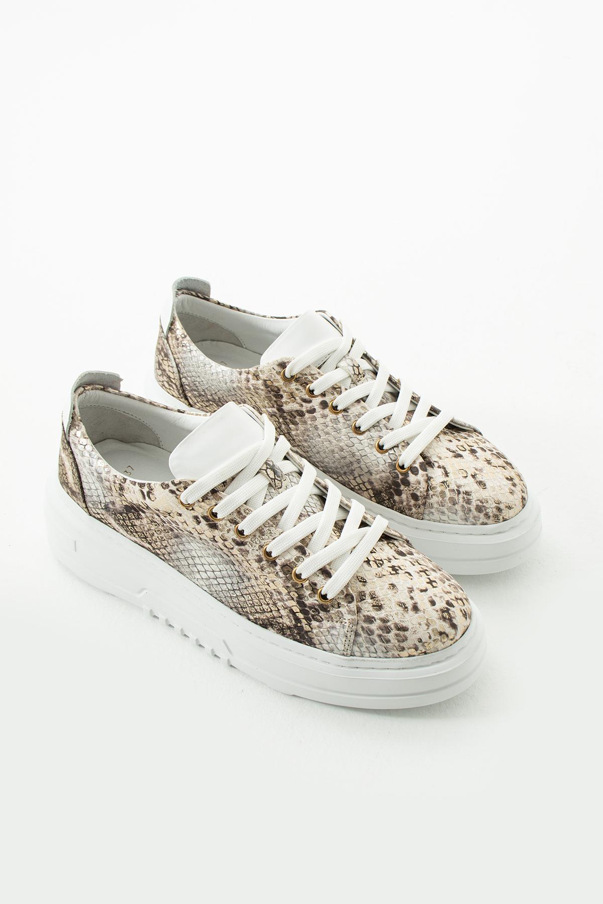 Kadın Hakiki Deri Sneaker Yılan
