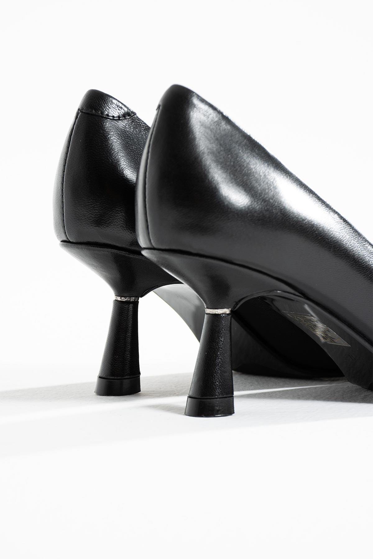 Kadın Hakiki Deri Stiletto Siyah