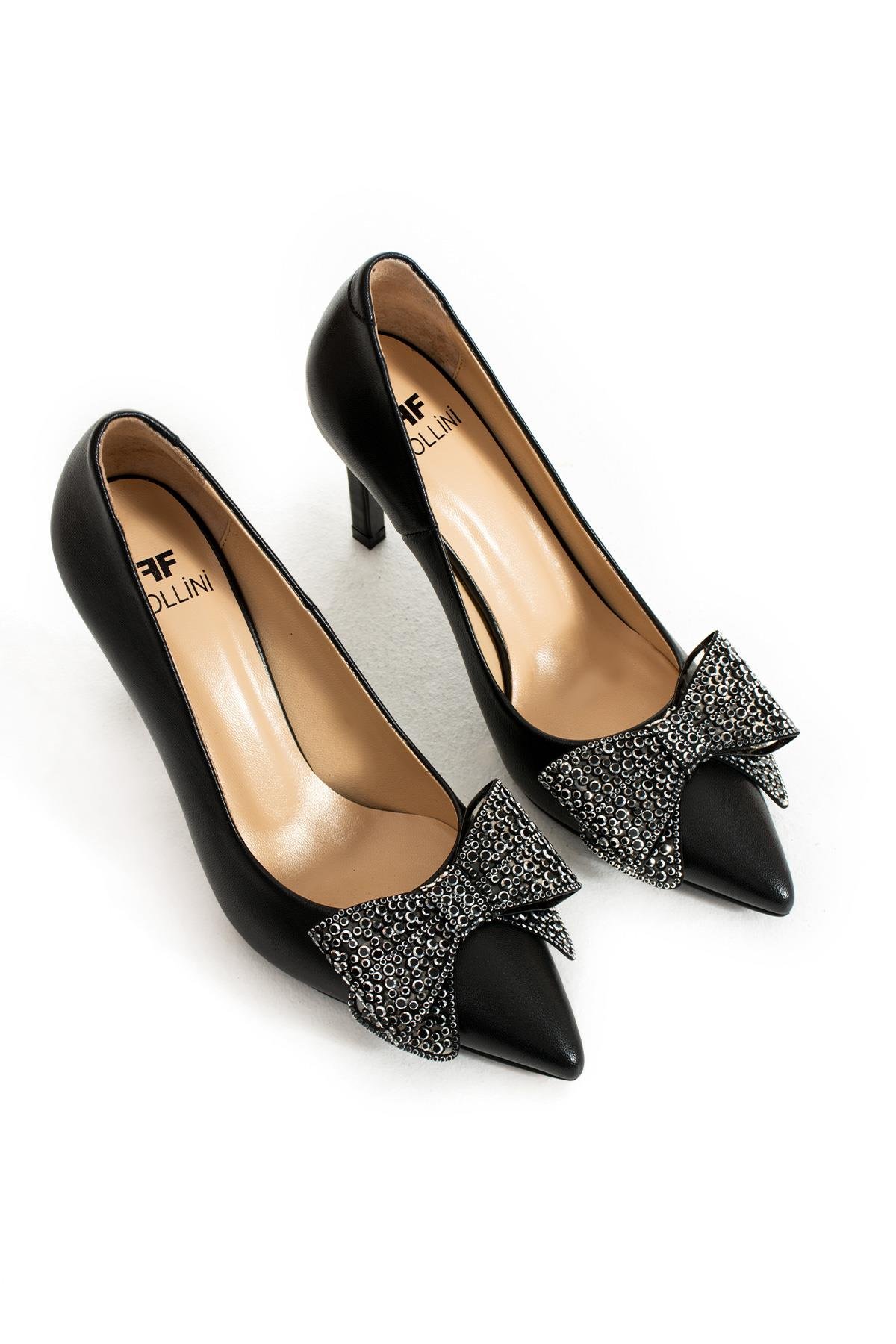 Kadın Hakiki Deri Stiletto Siyah