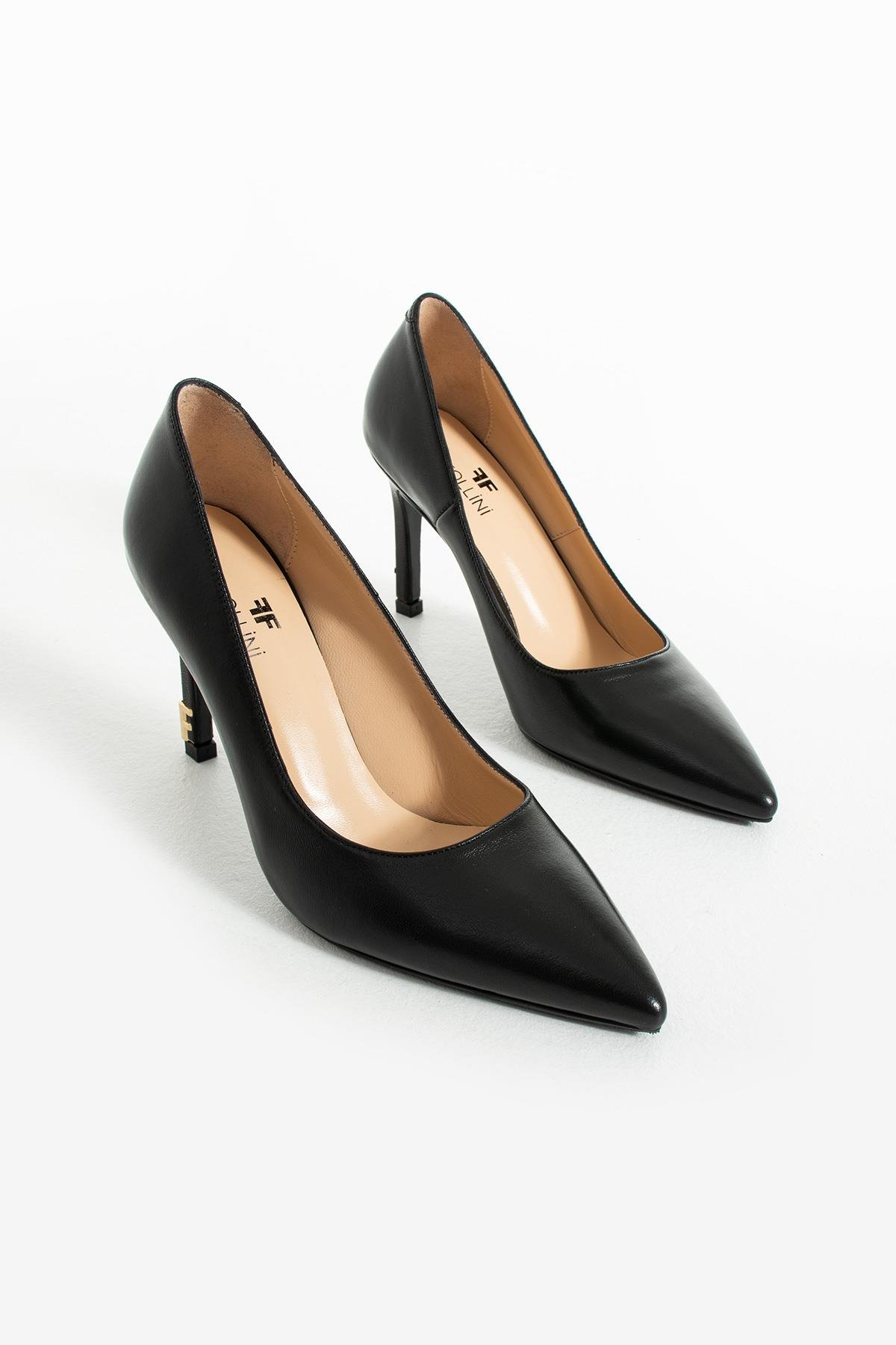 Kadın Hakiki Deri Stiletto Siyah