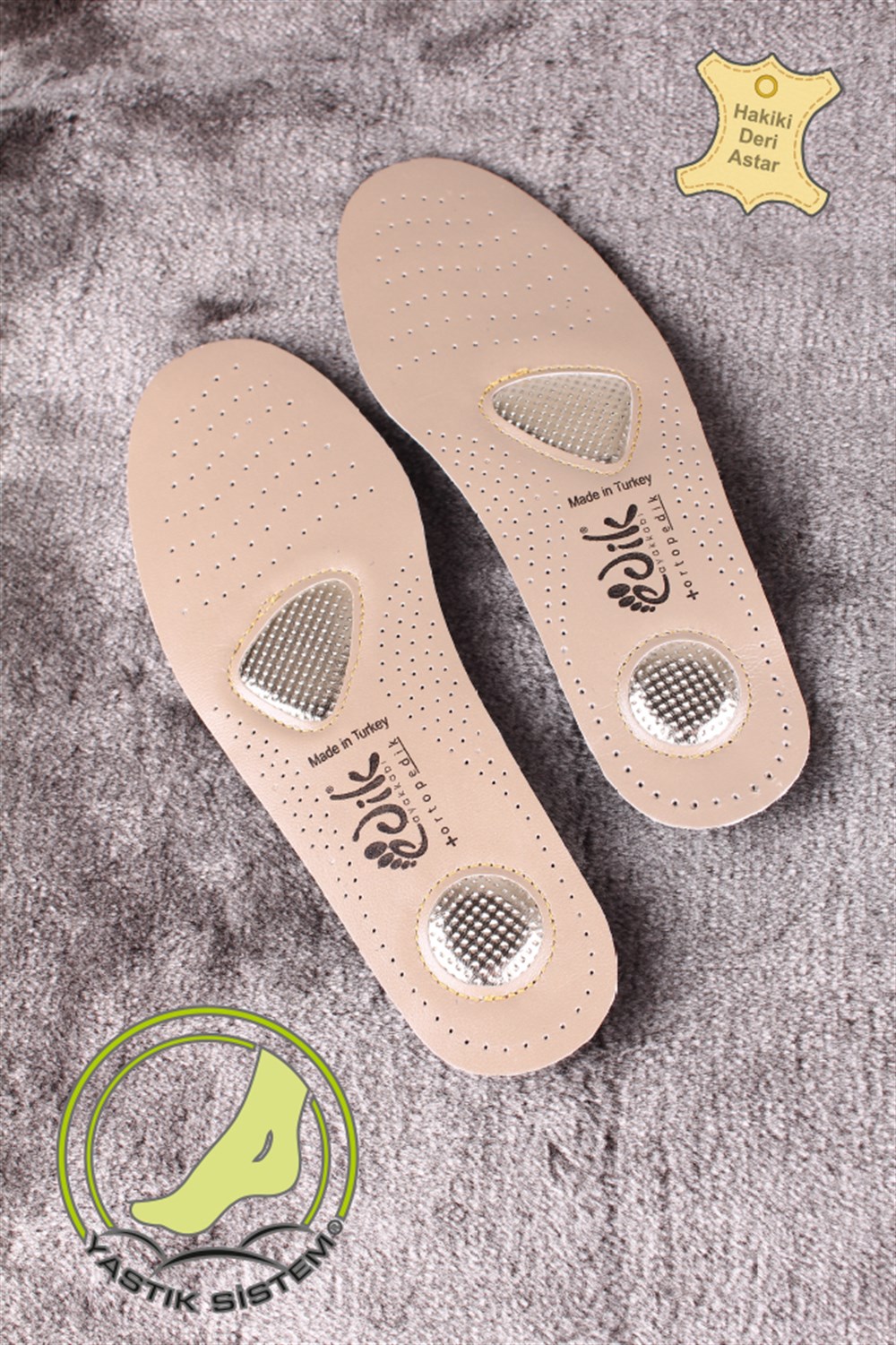 EDİK Günlük Ve Anne Için Ayakkabı Hakiki Deri Astar Topuk Yastıklı Sistem M147 Taba