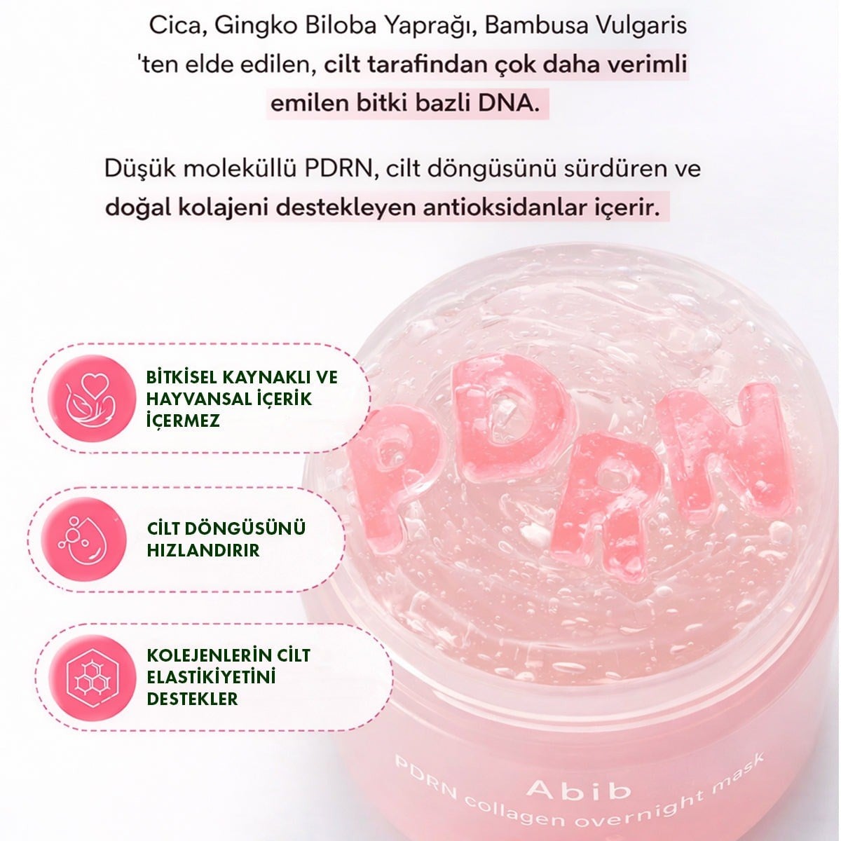 Abib PDRN Collagen Overnight Mask - Onarıcı & Sıkılaştırıcı 80 ml