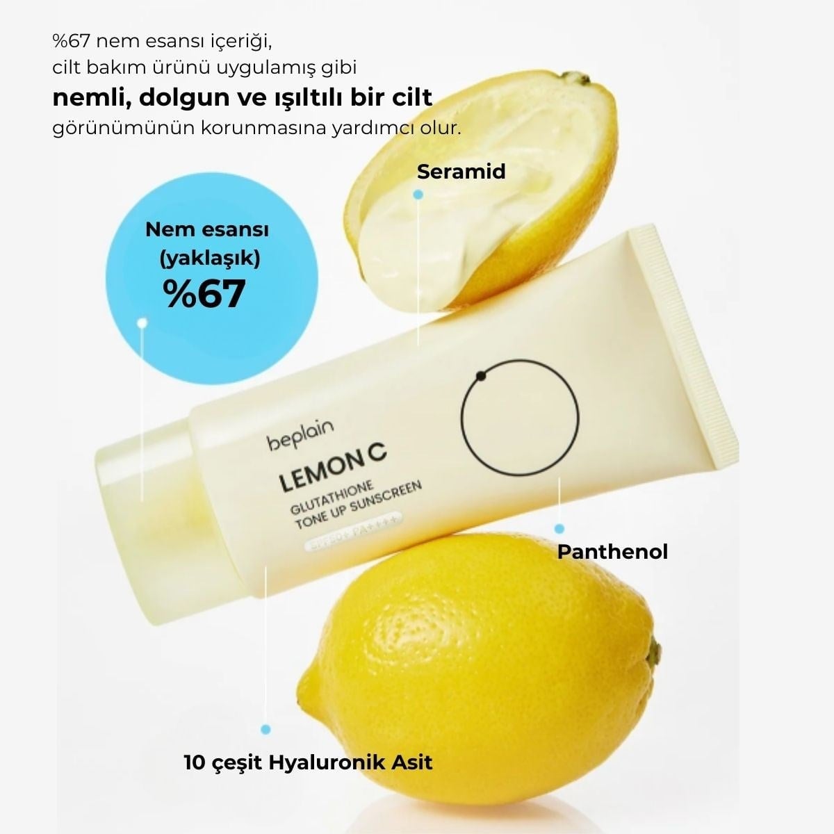 Beplain Lemon C Glutathione Tone Up Güneş Kremi 50 ml