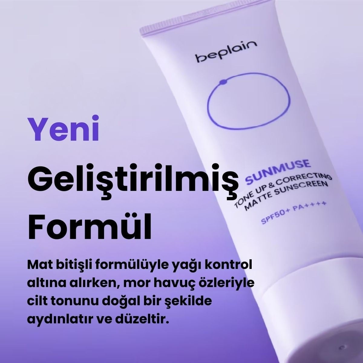 Beplain Sunmuse Tone - Up Correcting Matte Sunscreen - Güneş Kremi