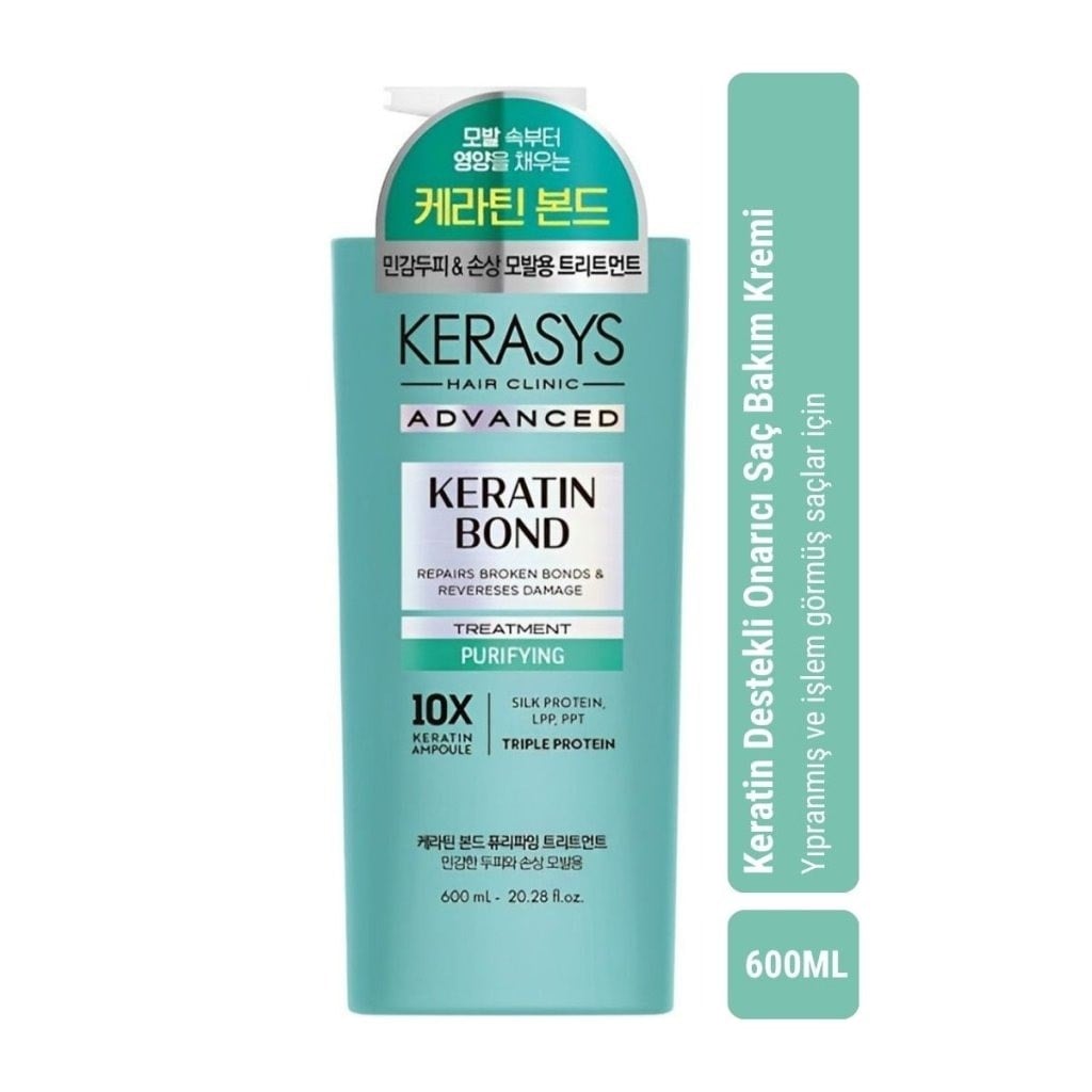 Kerasys Keratin Purifying Treatment - Onarıcı Saç Bakım Kremi 600 ml