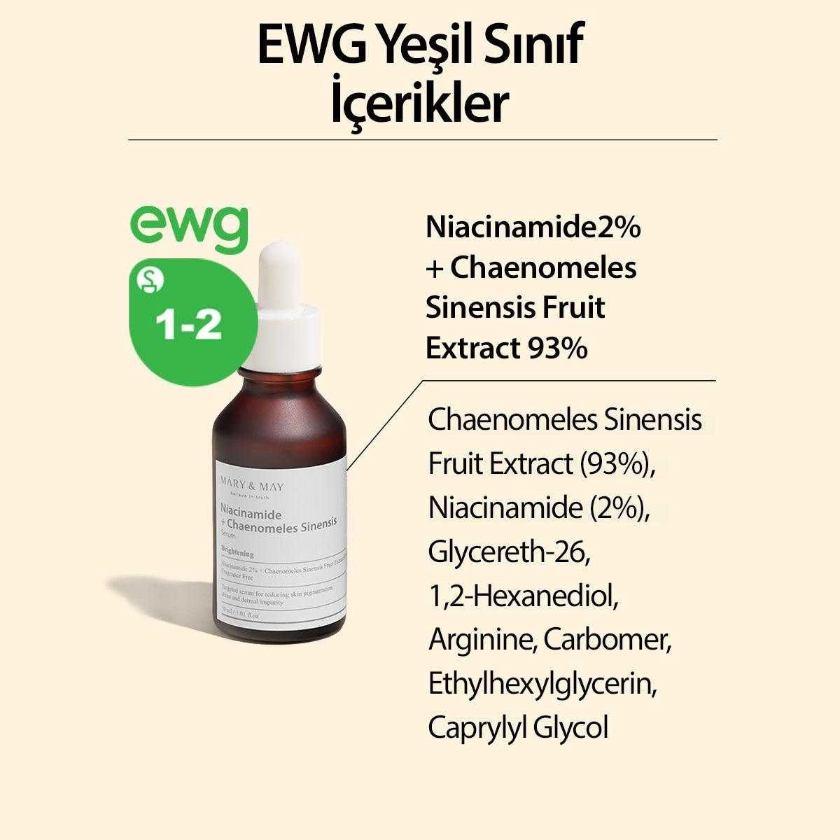Mary & May Niacinamide Chaenomeles Serum - Leke Karşıtı 30 ml