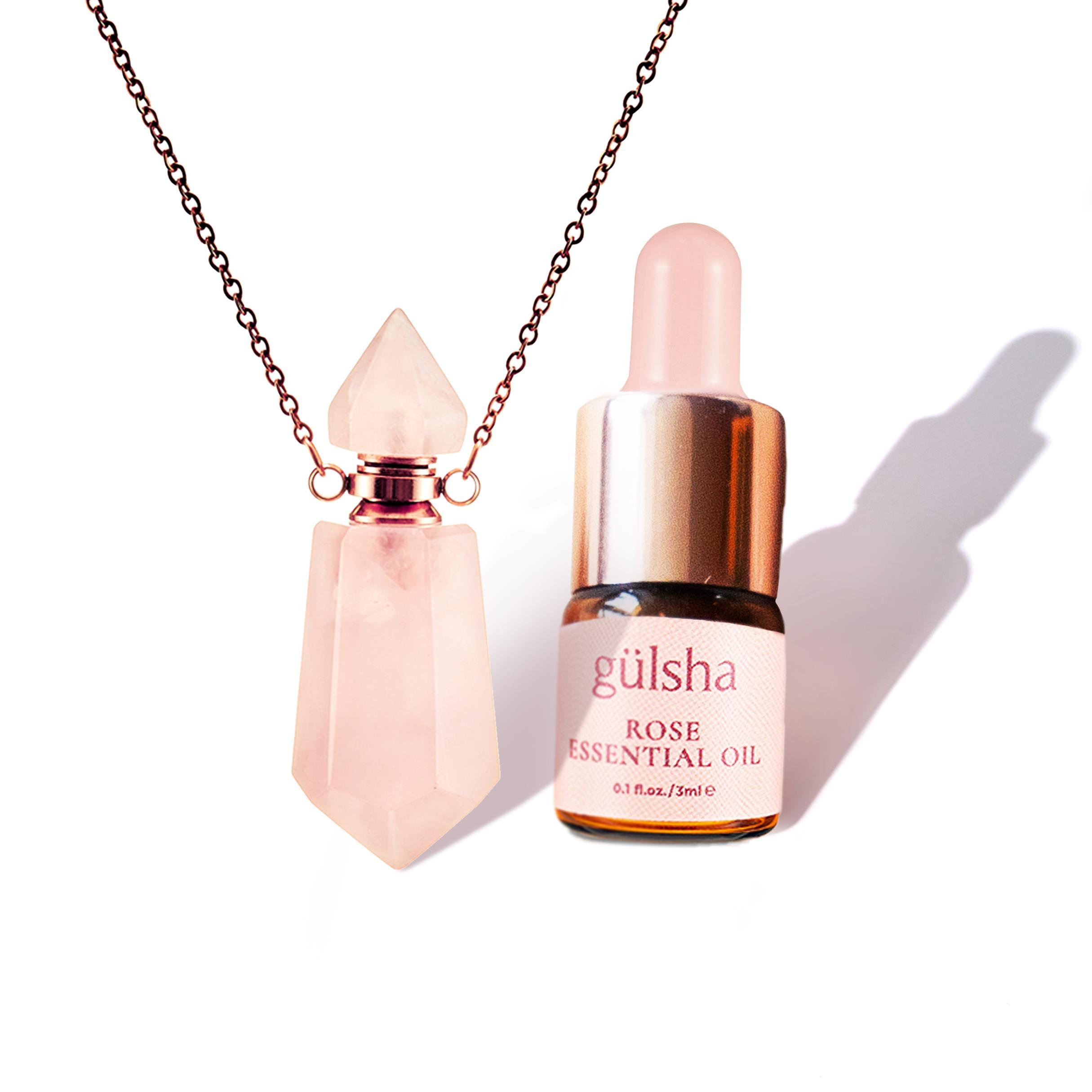 Rose Essential Oil 3 ml & Kolye Seti