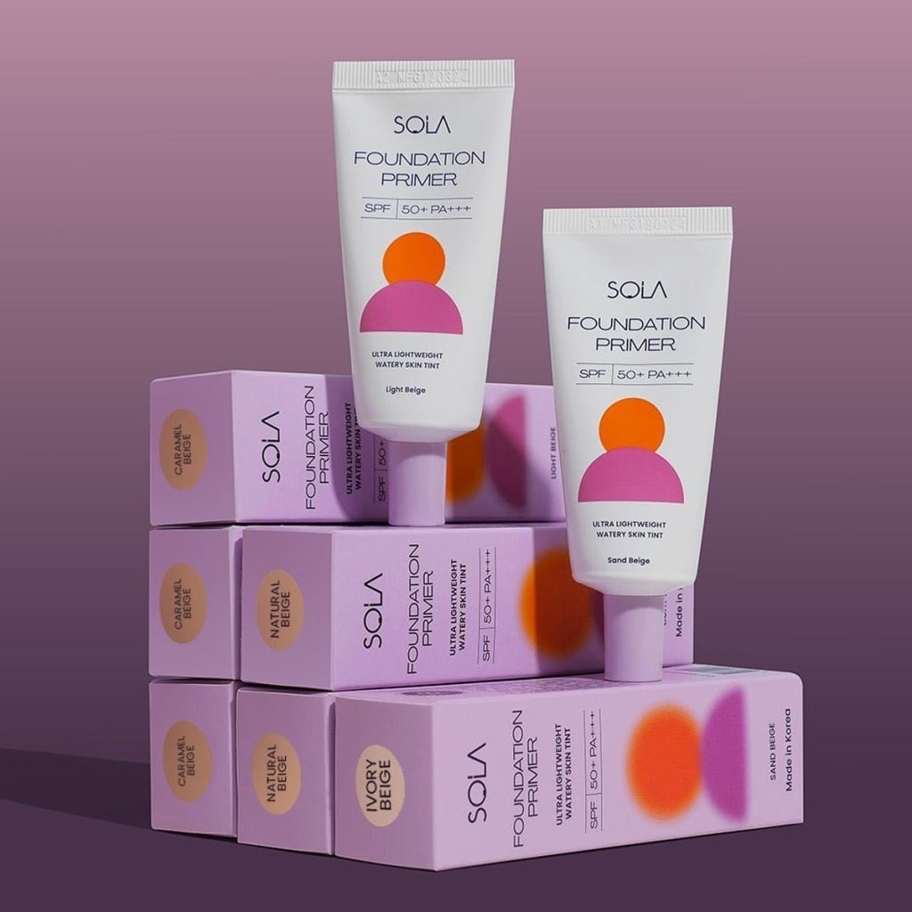 SOLA Foundation Primer SPF50 - Işıltılı Güneş Bazı Natural Beige