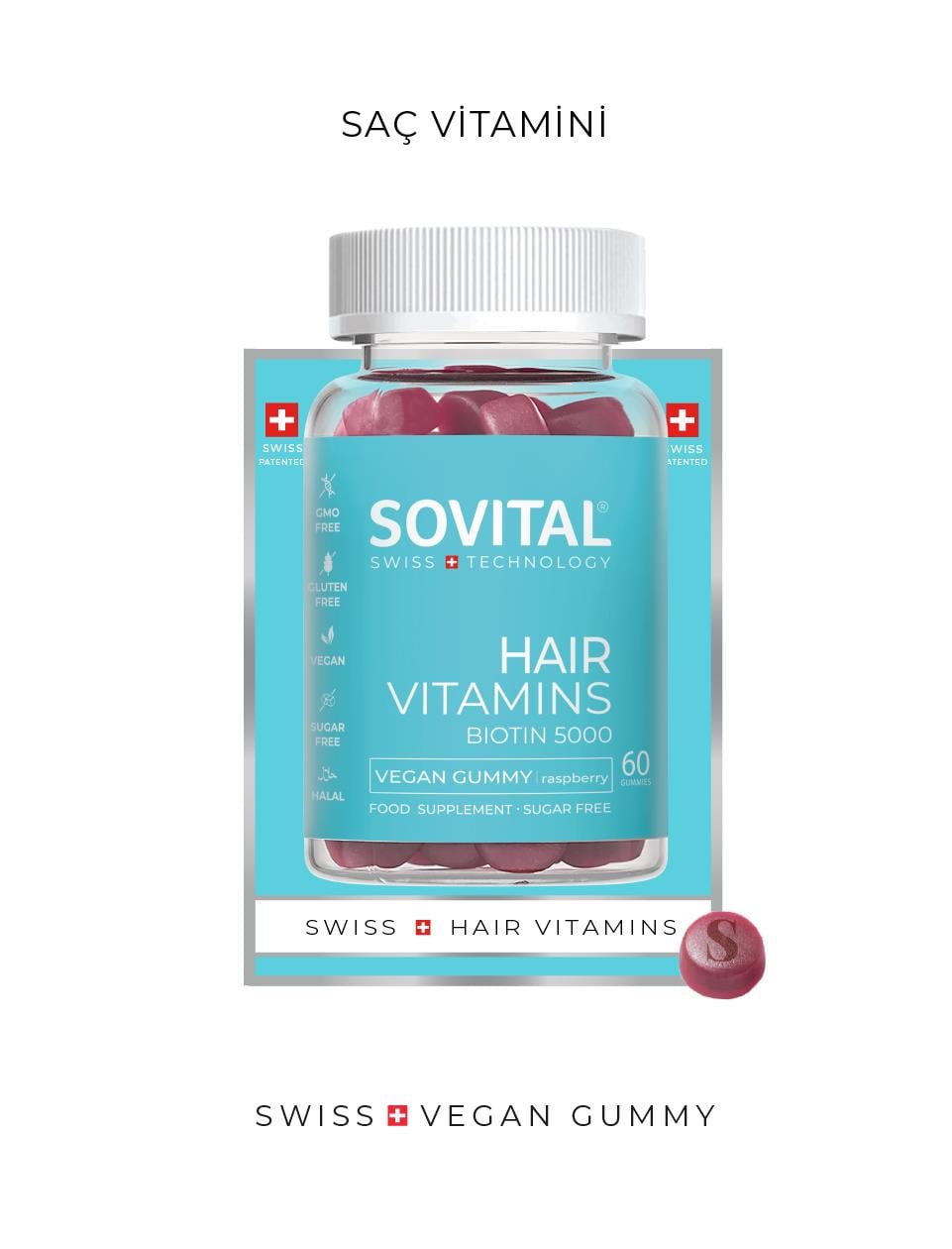 SOVITAL Hair Vitamins 60 Gummy