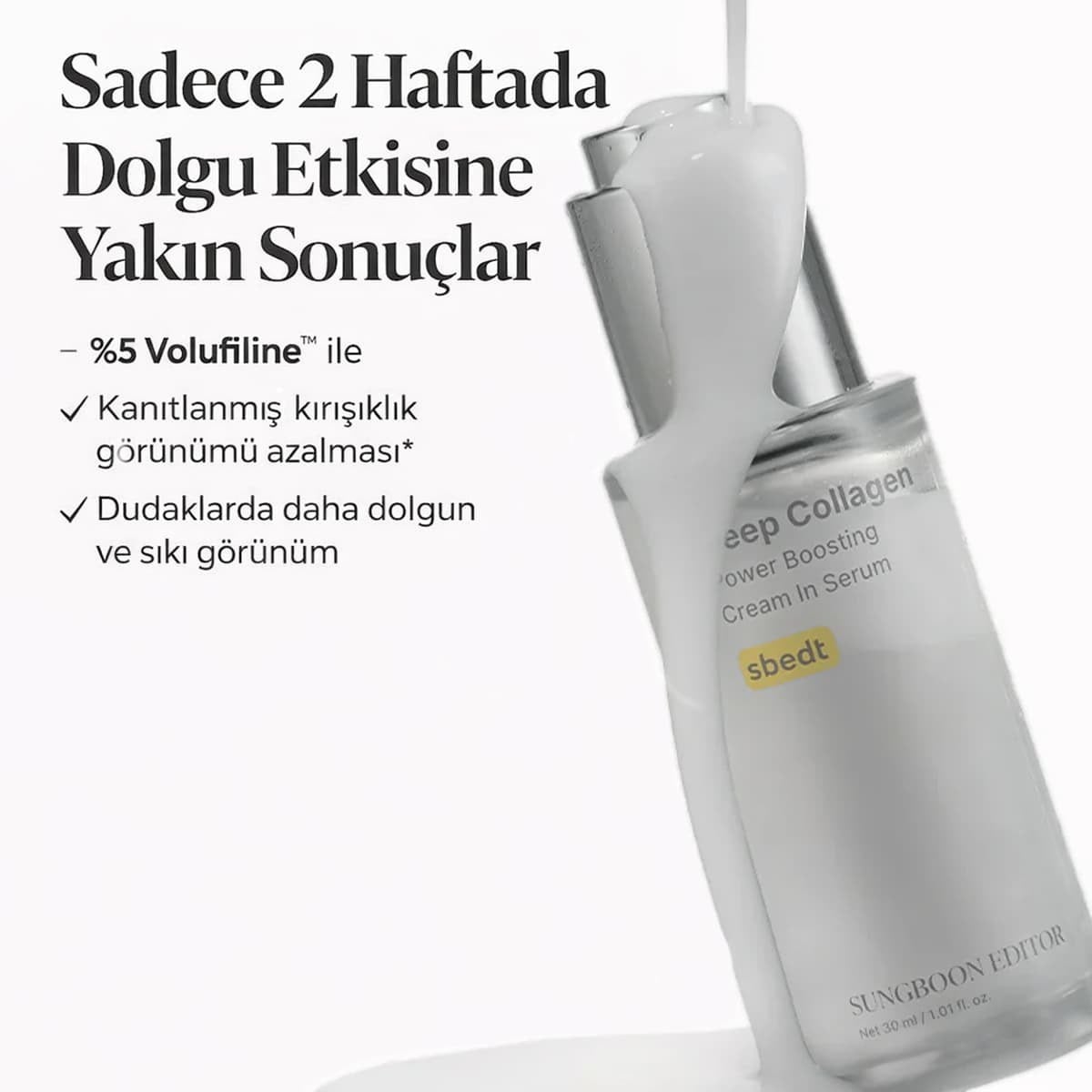 Sungboon Editor Deep Collagen Serum - Glass Skin Etkisi Yaratan Krem Serum 30 ml