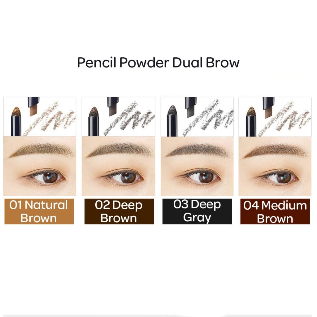The Saem Eco Soul Brow Duo - Pencil & Powder Kaş Kalemi Medium Brown