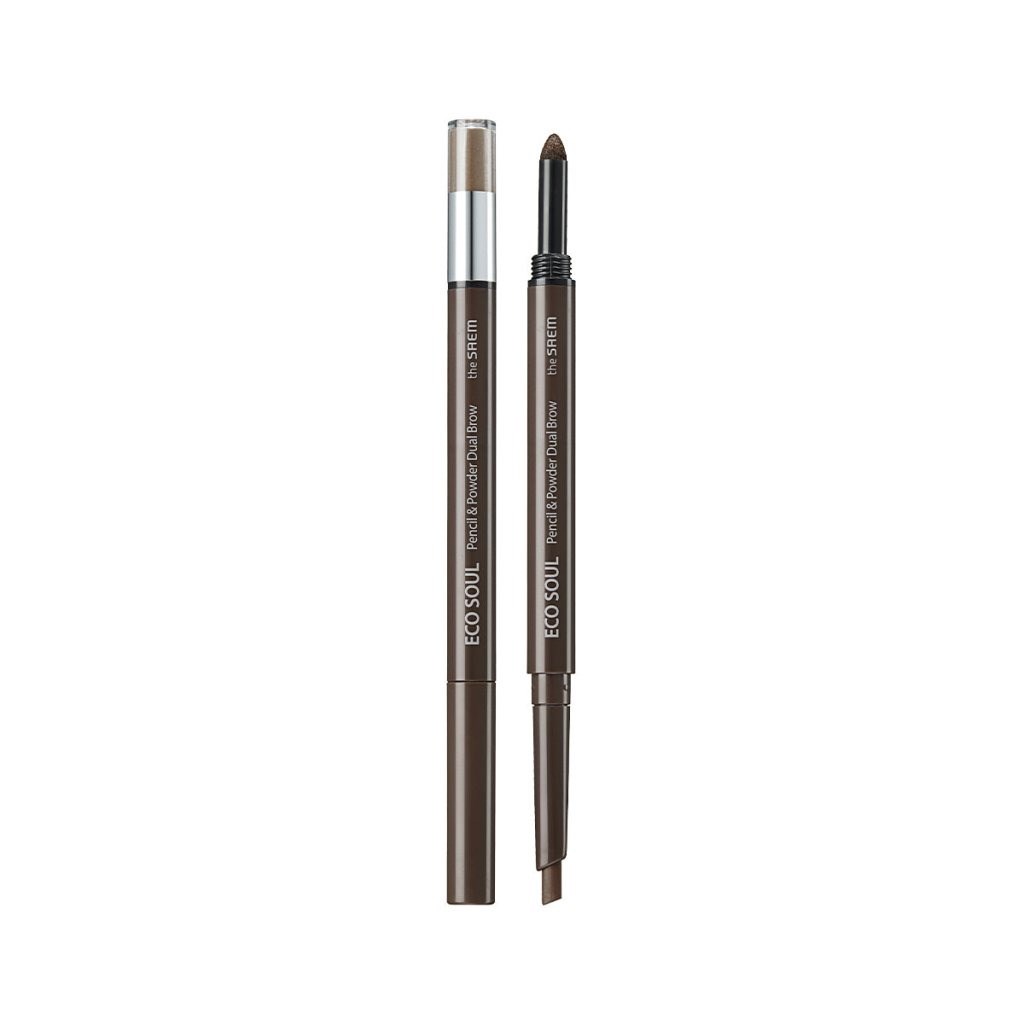The Saem Eco Soul Brow Duo - Pencil & Powder Kaş Kalemi Medium Brown