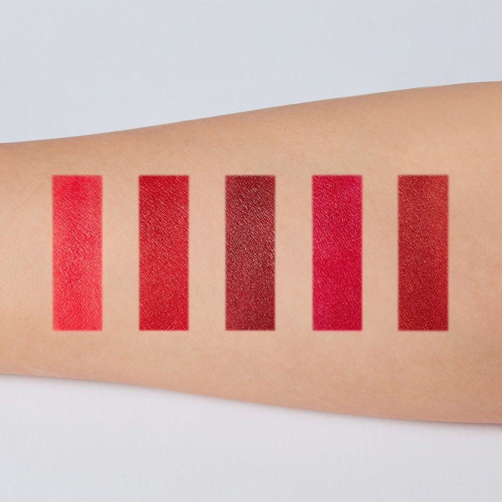 The Saem Kiss Button Matte - Uzun Süre Dayanıklı Mat Ruj Fusia Red