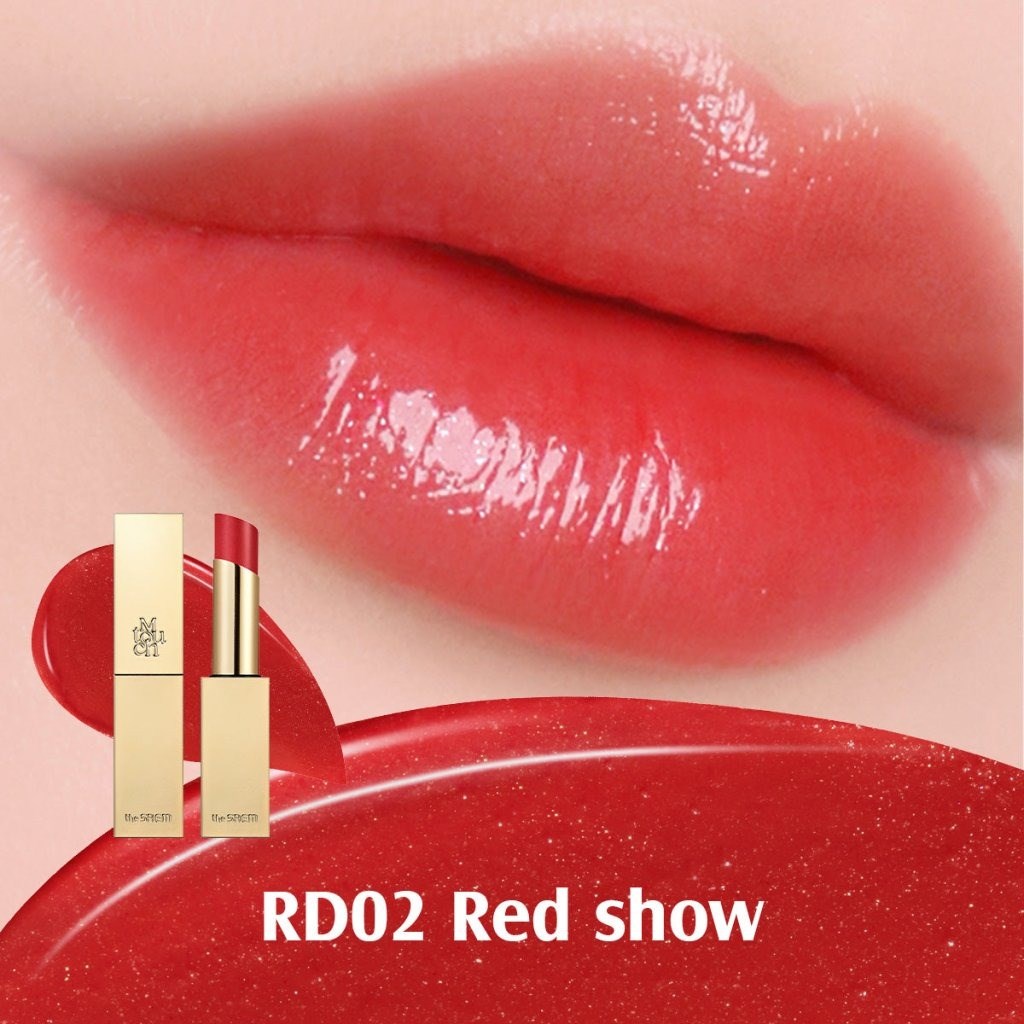 The Saem M Touch Shine Lipstick - Simli Parlak Ruj Red Show