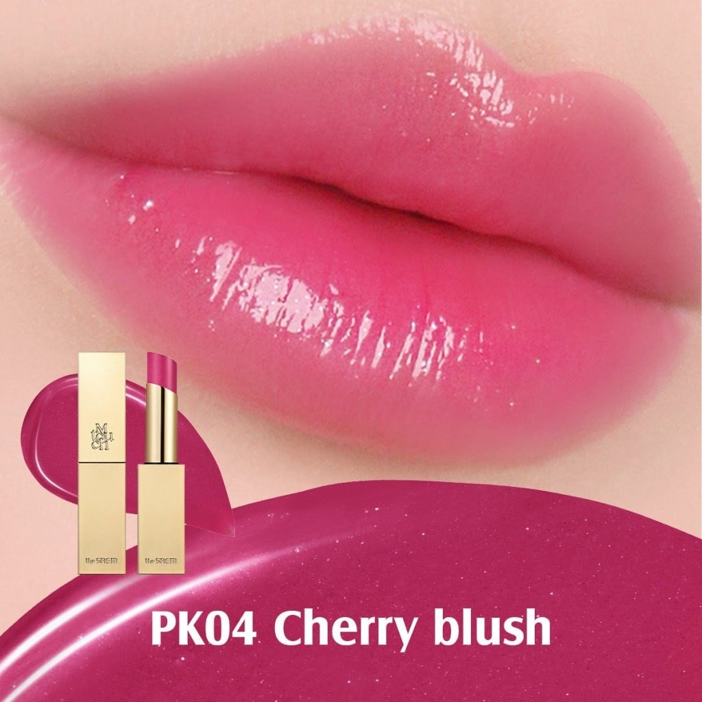 The Saem M Touch Shine Lipstick - Simli Parlak Ruj Cherry Blush