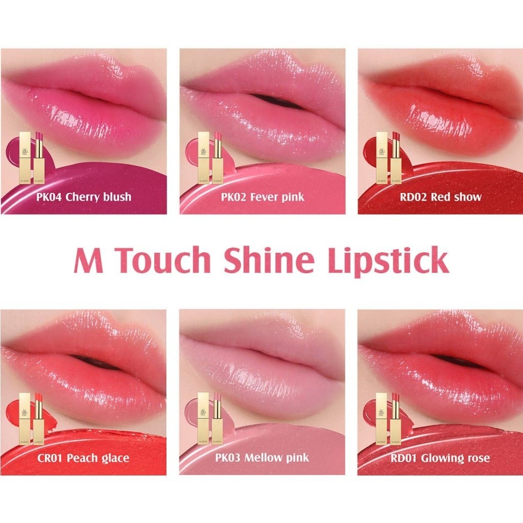 The Saem M Touch Shine Lipstick - Simli Parlak Ruj Cherry Blush